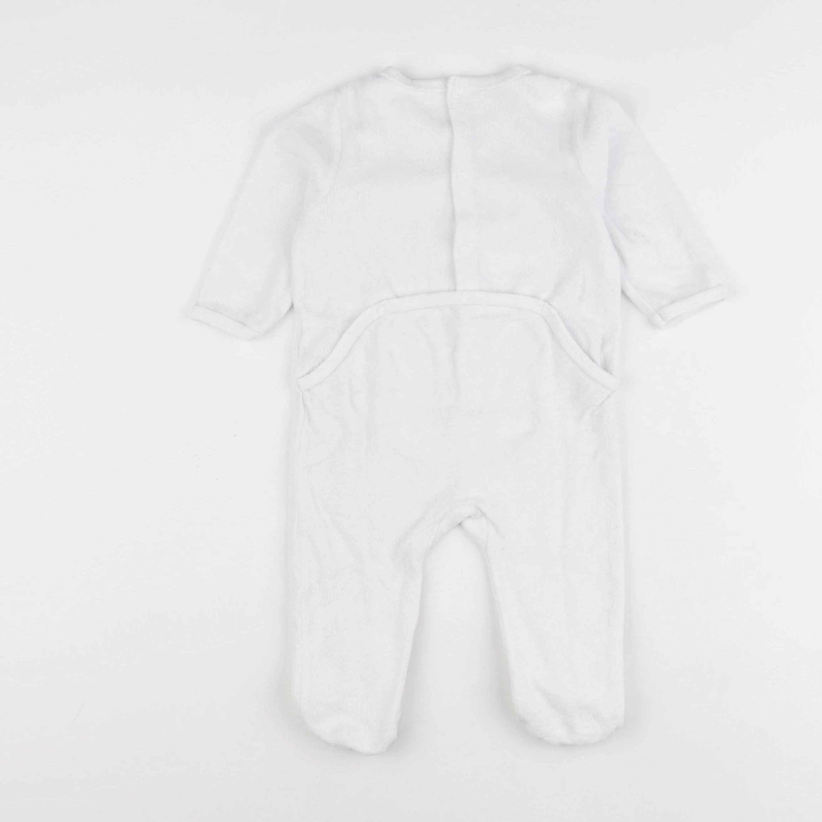 Vertbaudet - pyjama velours blanc - 12 mois