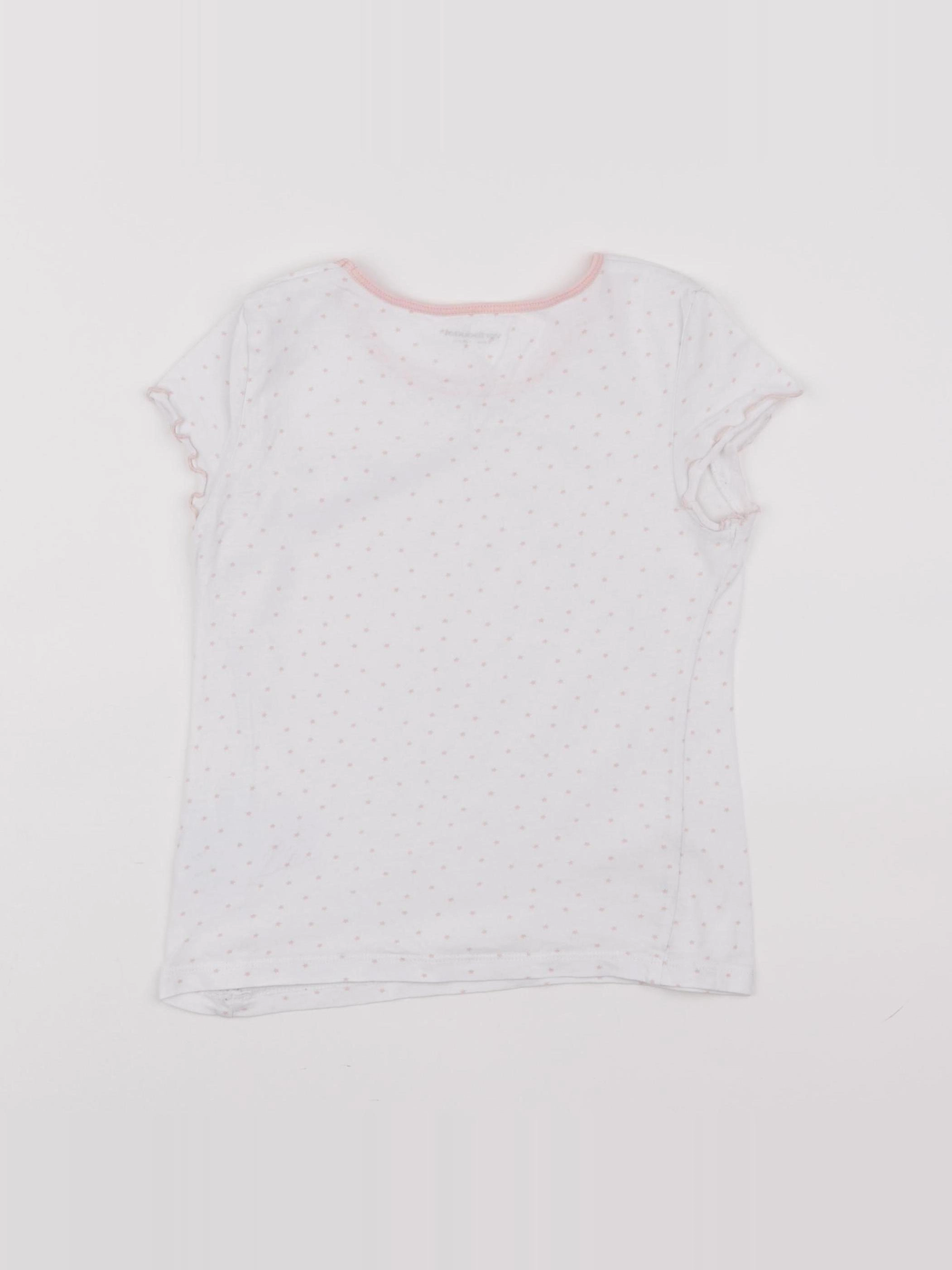 Vertbaudet - maillot de corps blanc, rose - 8 ans
