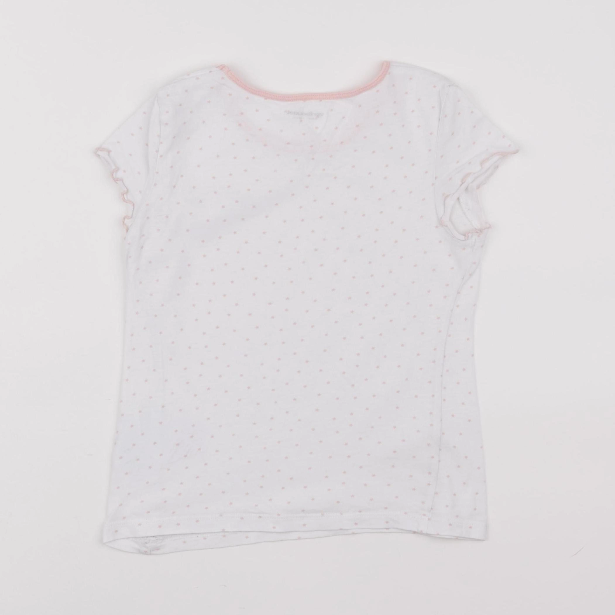 Vertbaudet - maillot de corps blanc, rose - 8 ans