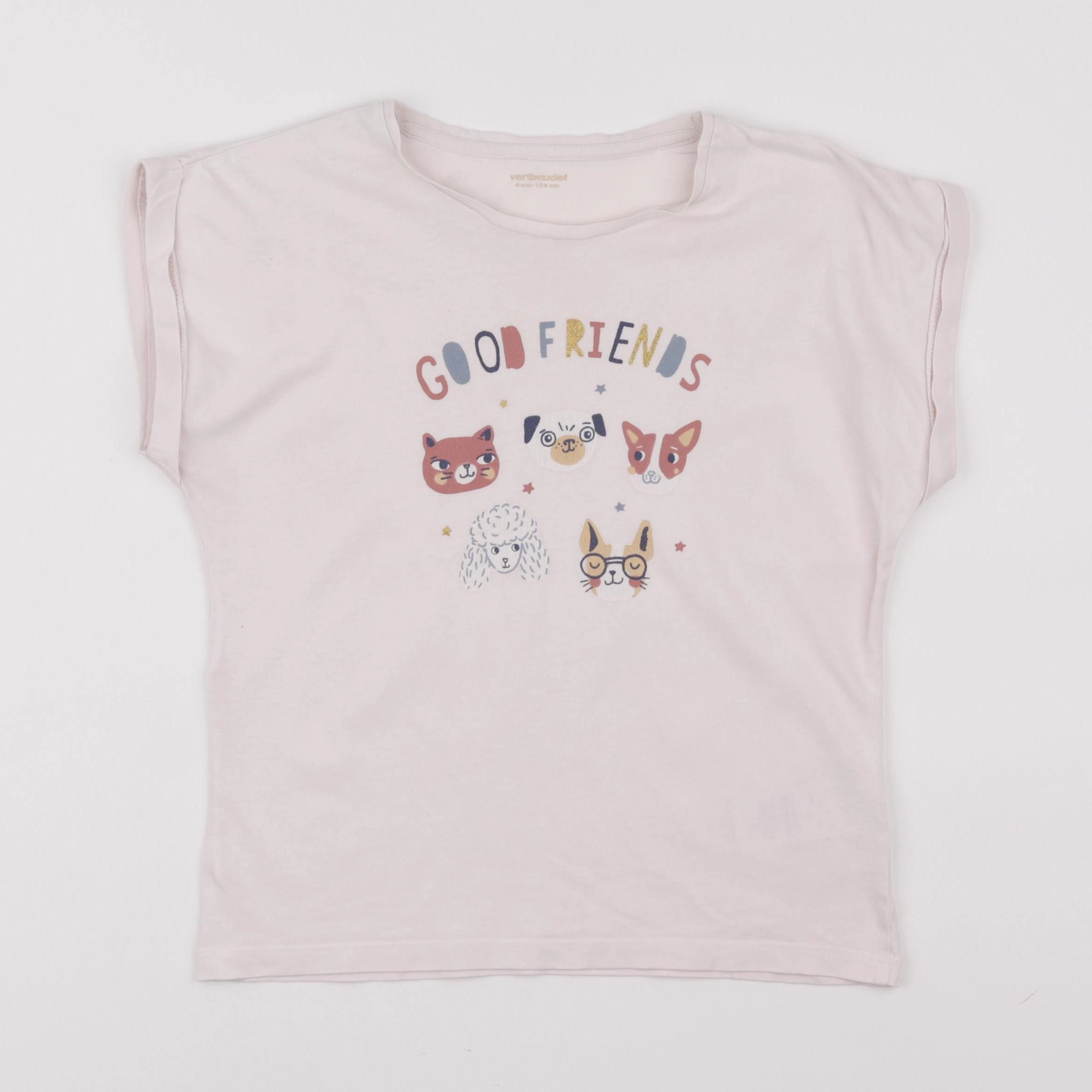 Vertbaudet - tee-shirt rose - 8 ans