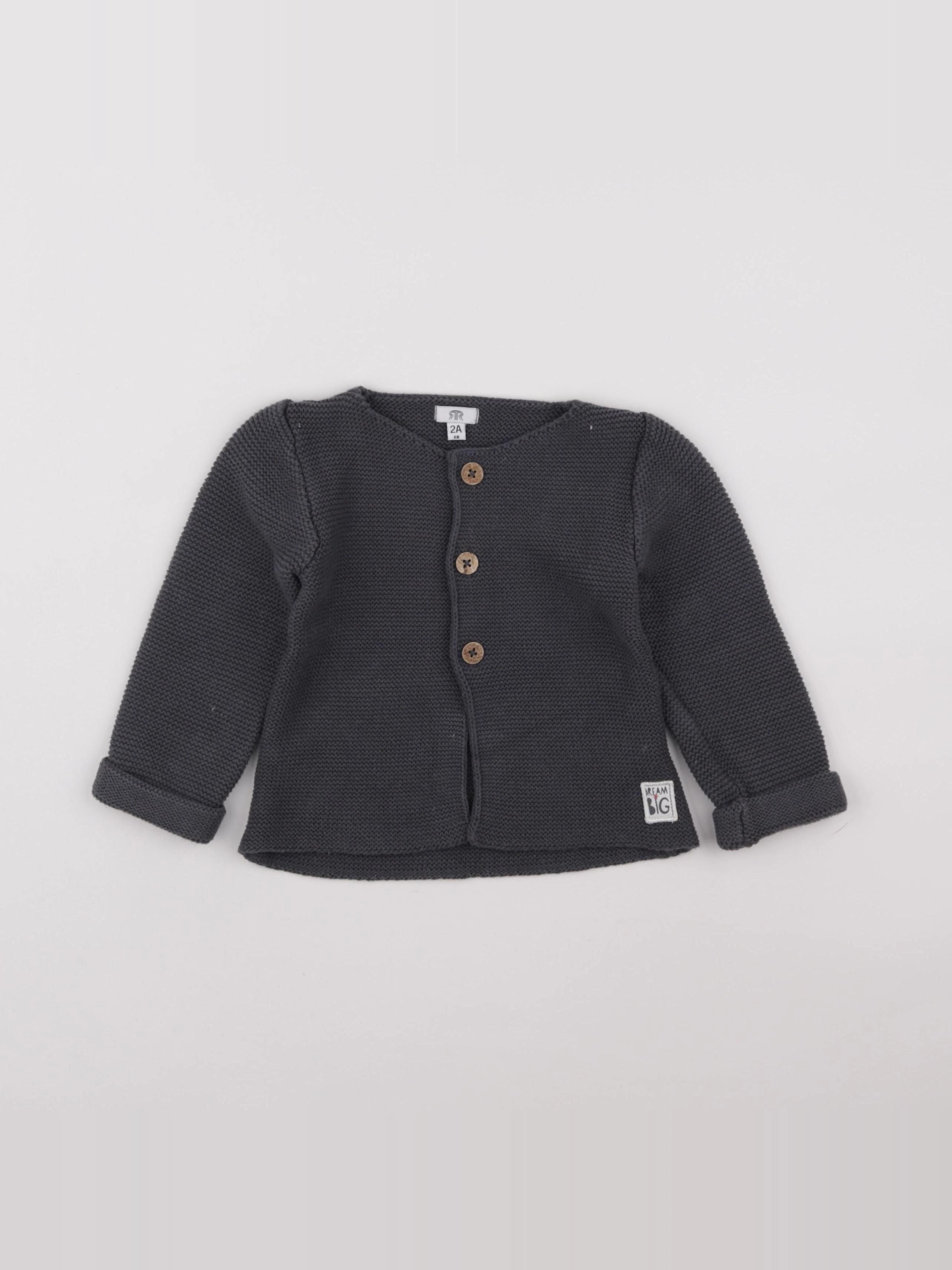La Redoute - gilet gris - 2 ans