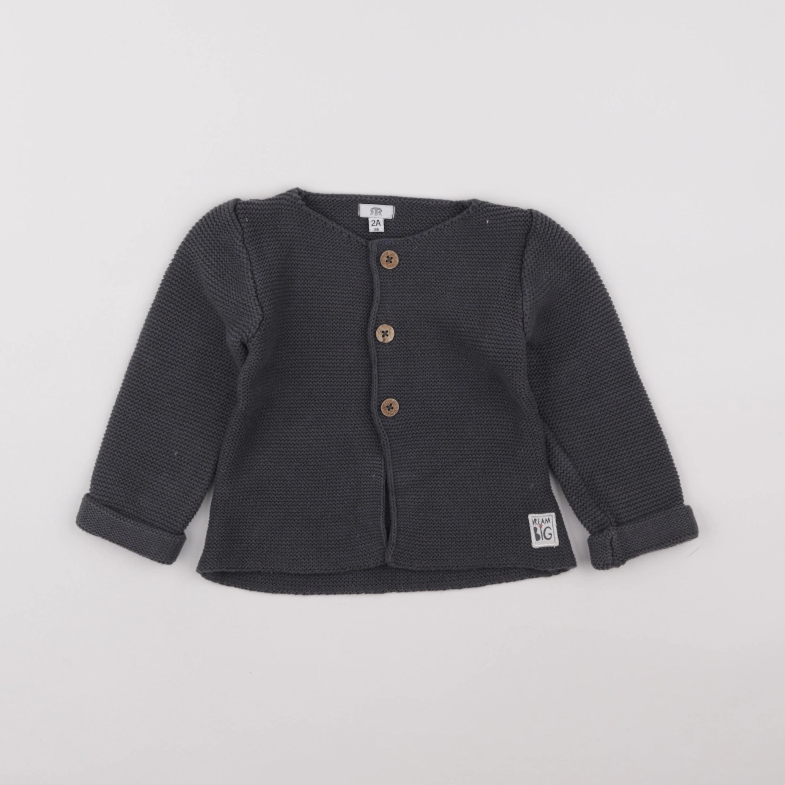 La Redoute - gilet gris - 2 ans