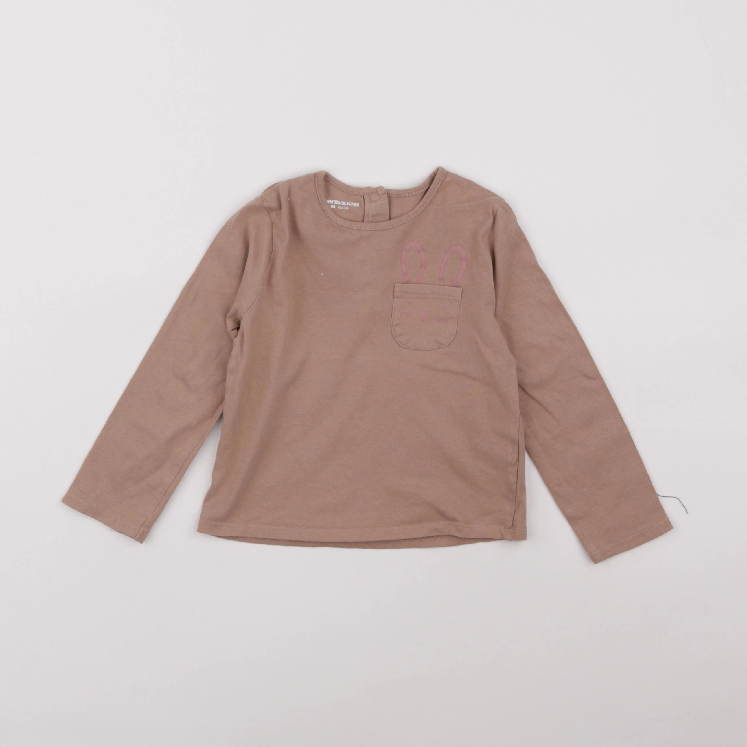 Vertbaudet - tee-shirt marron - 2 ans