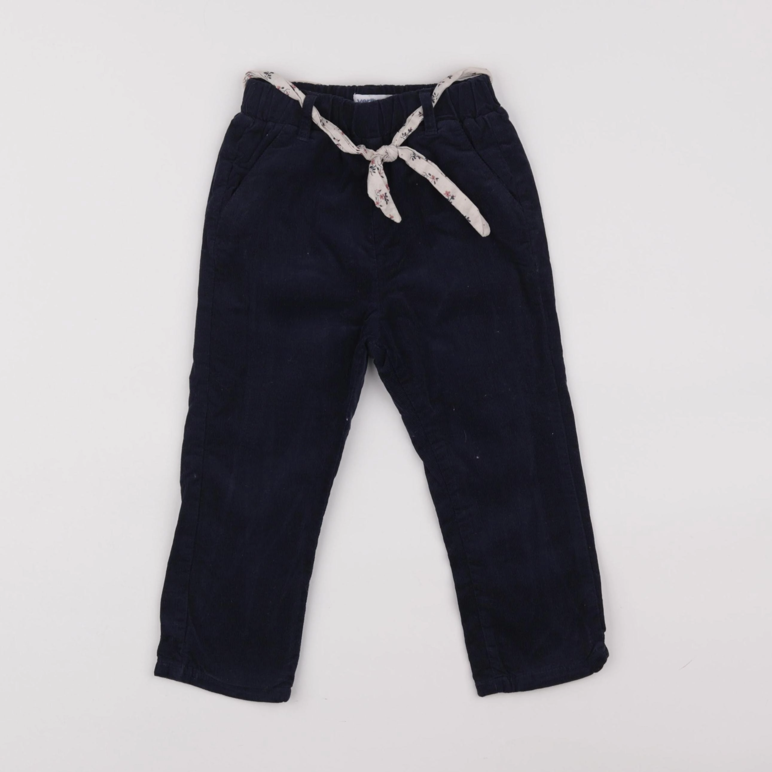 Vertbaudet - pantalon doublé bleu - 24 mois