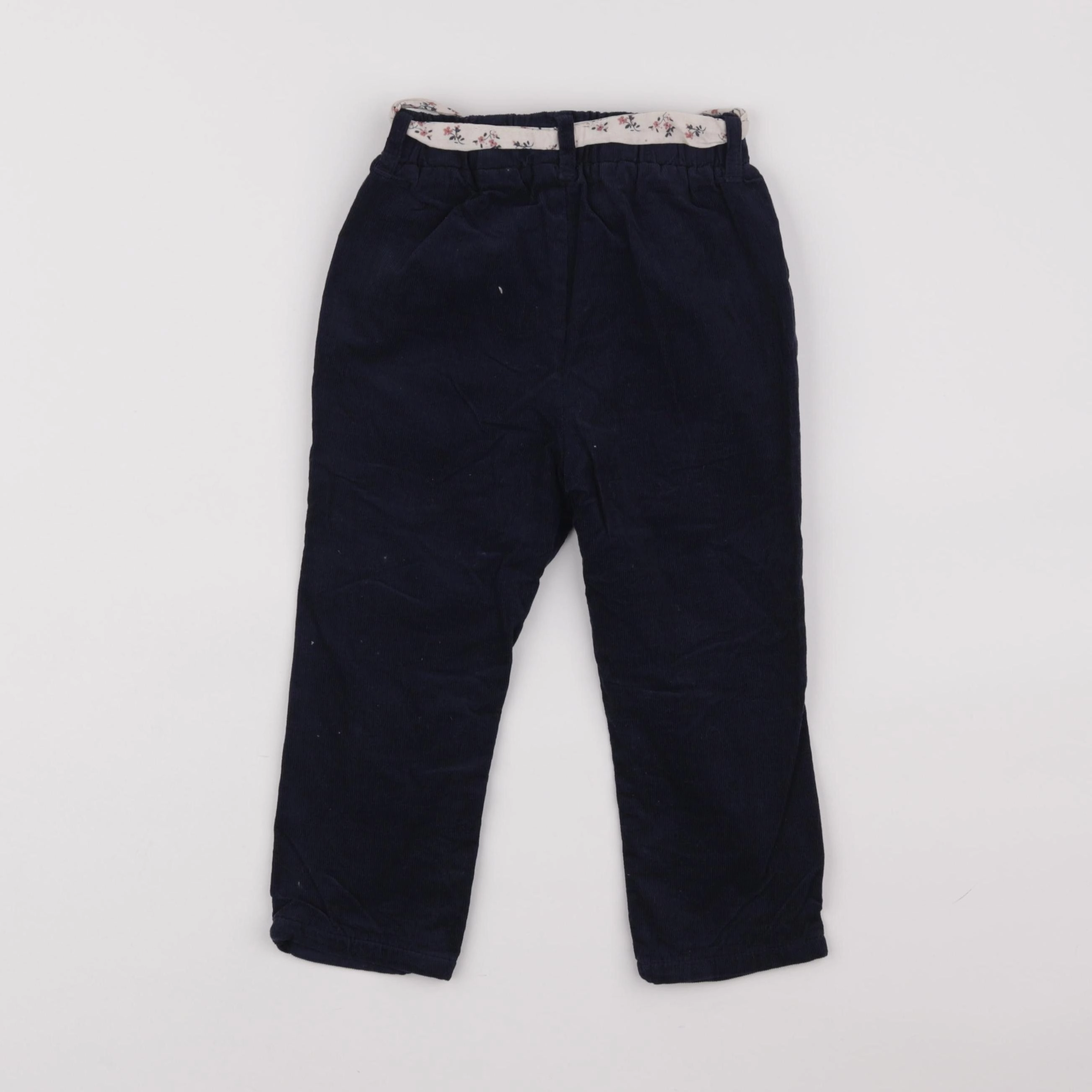 Vertbaudet - pantalon doublé bleu - 24 mois