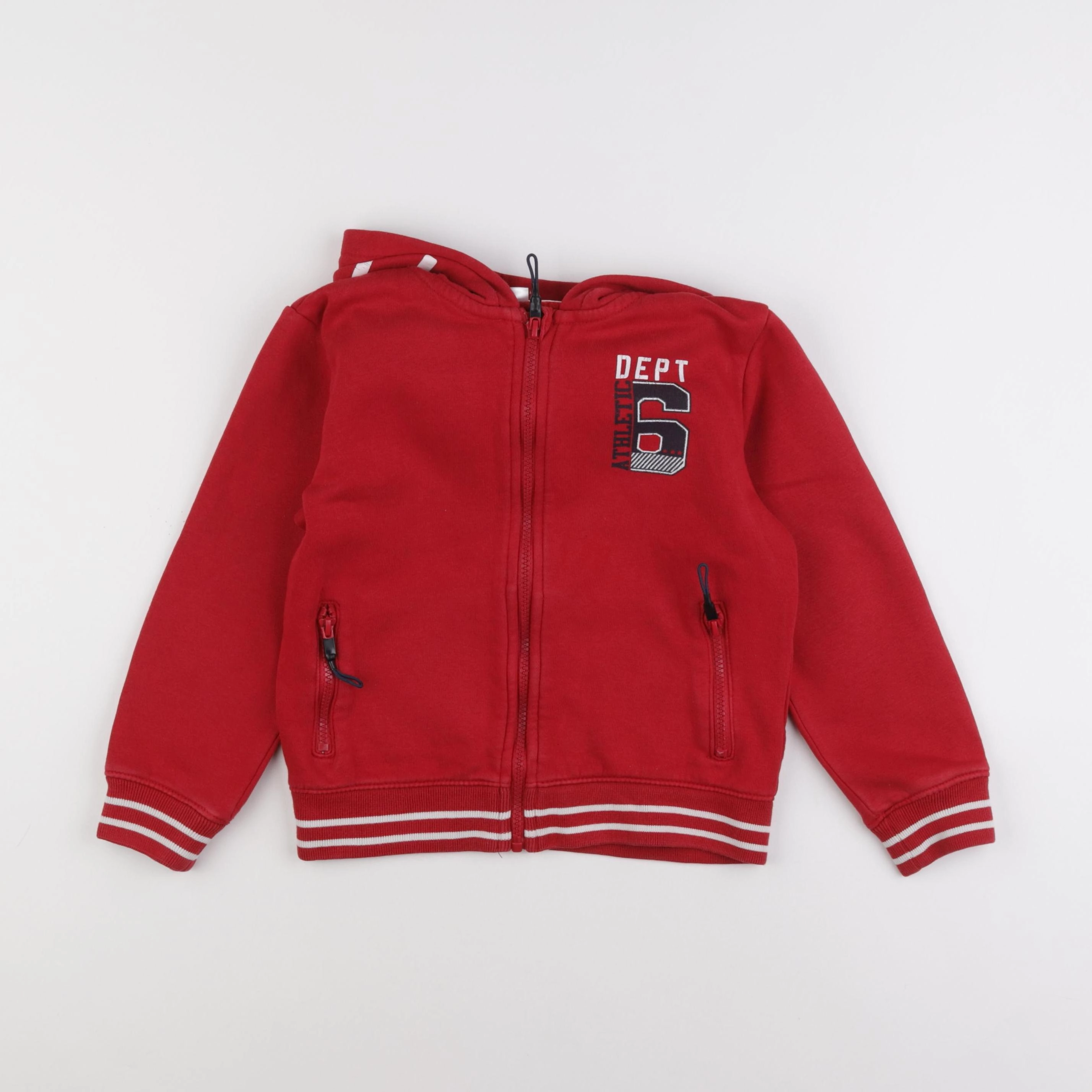 Vertbaudet - sweat rouge - 8 ans