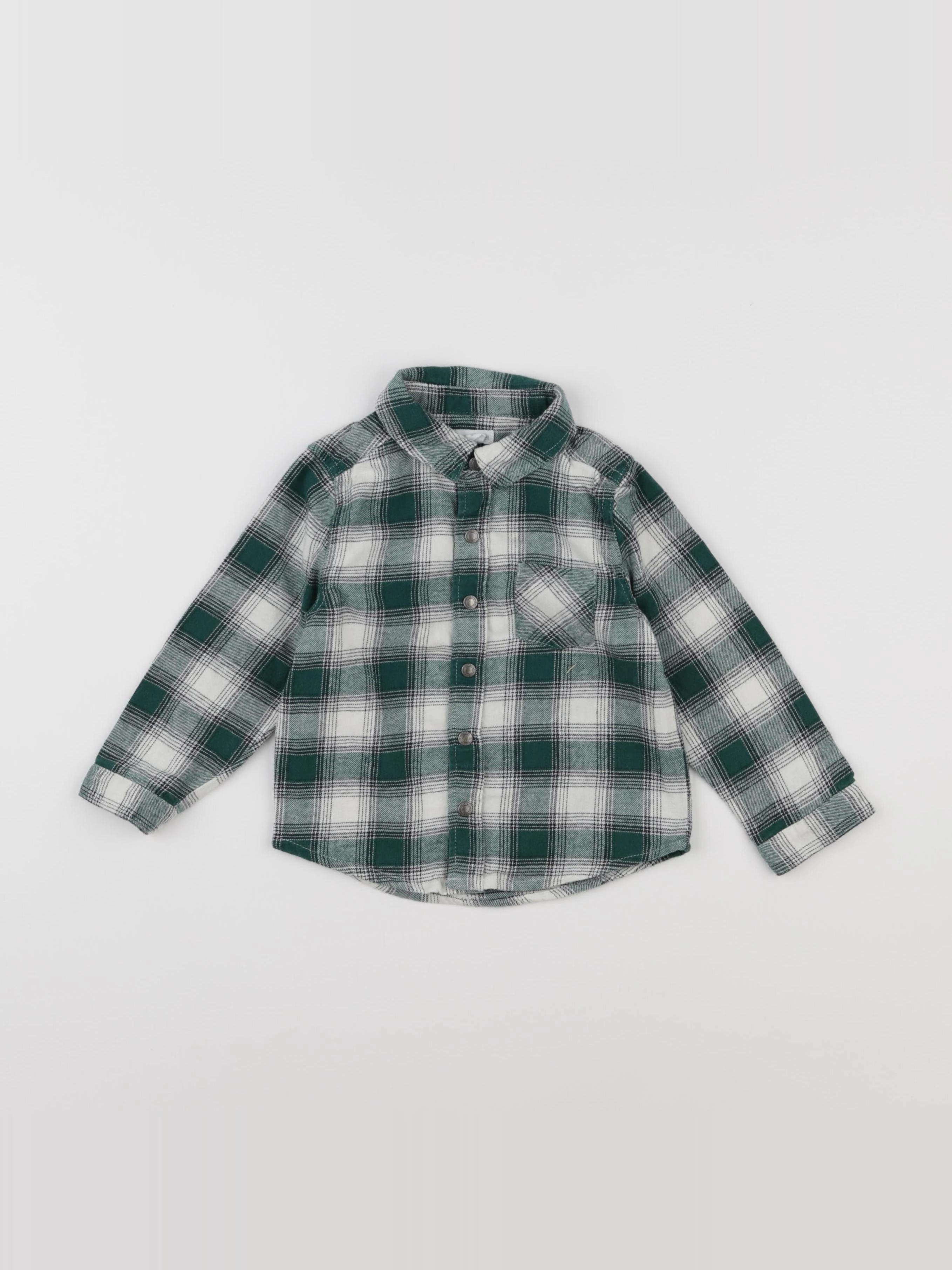 Vertbaudet - chemise vert - 24 mois