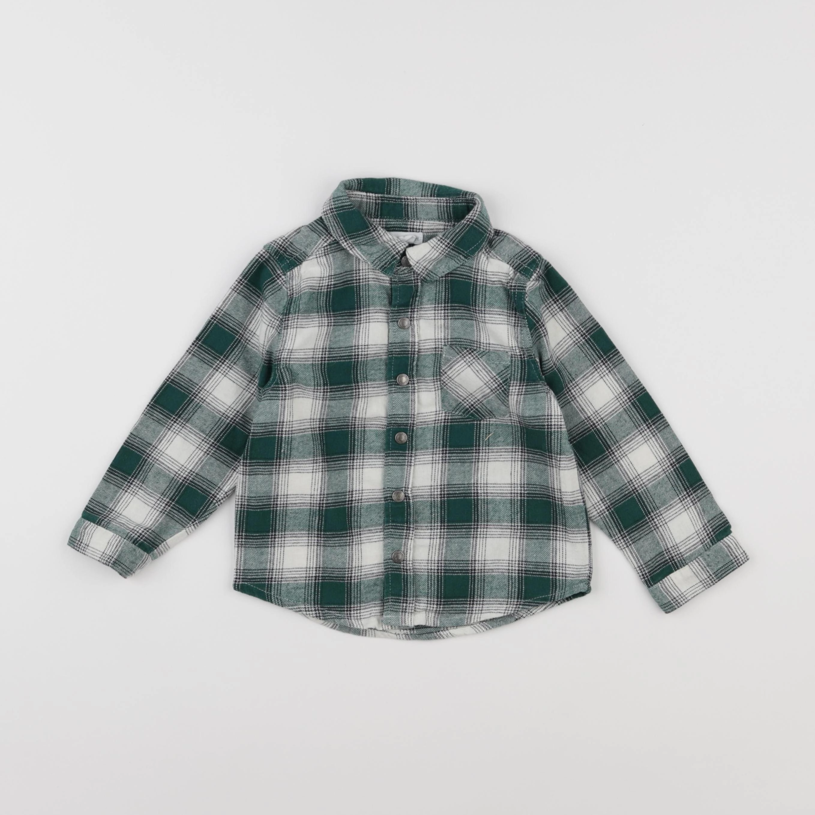 Vertbaudet - chemise vert - 24 mois