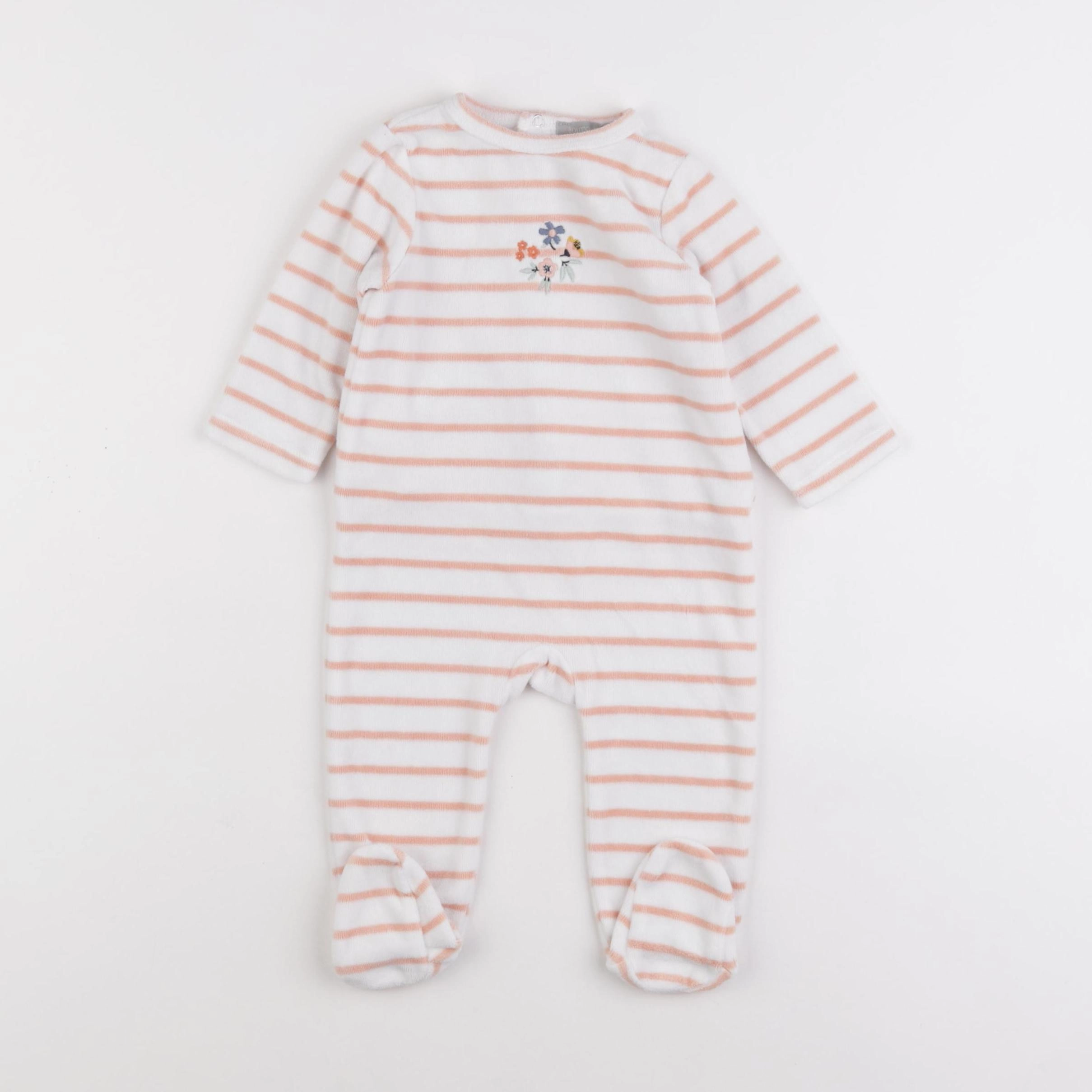 Boutchou - pyjama velours orange - 12 mois