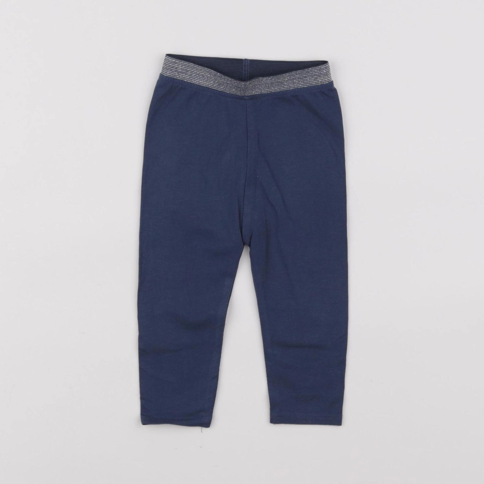 Vertbaudet - legging bleu - 9 mois