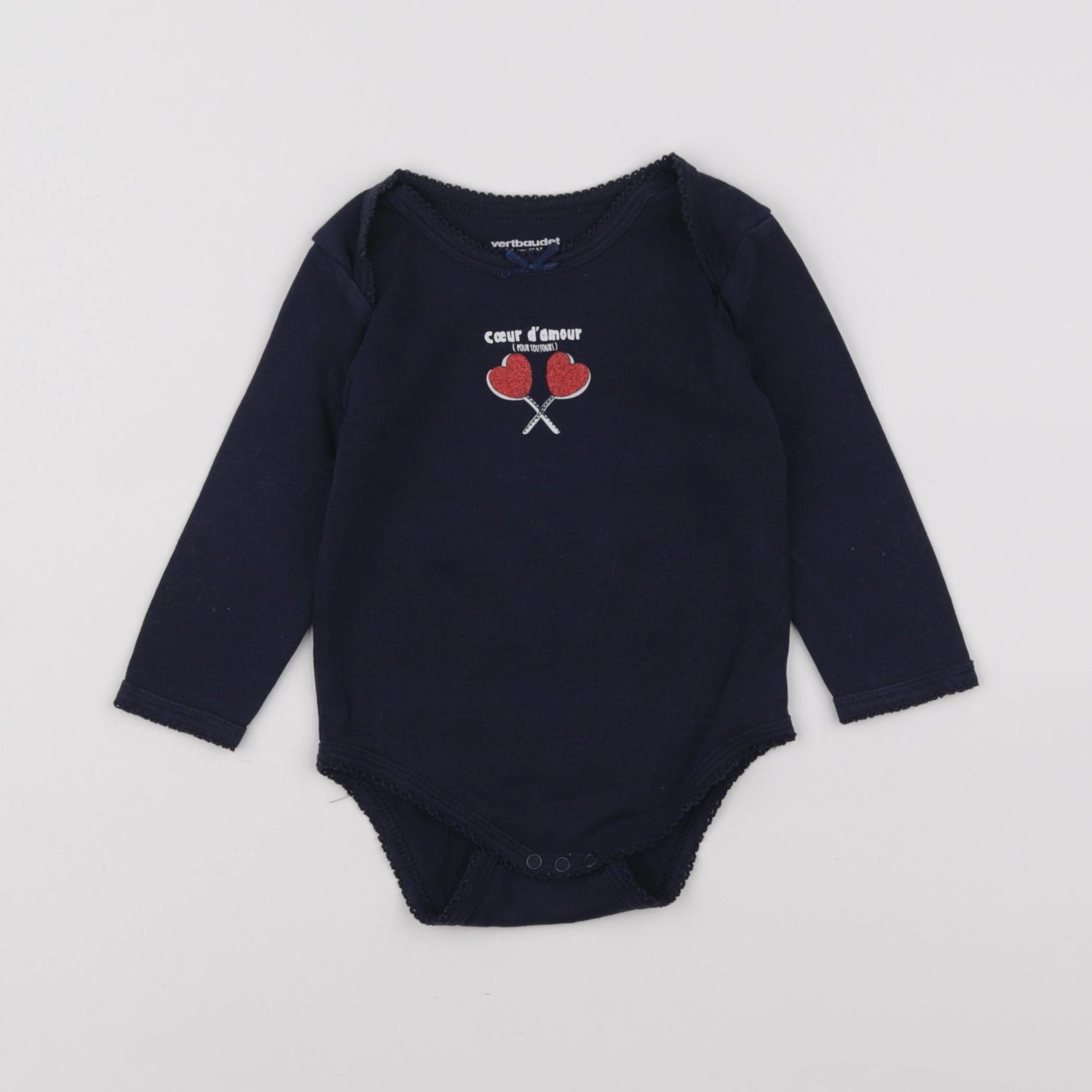 Vertbaudet - body bleu - 9 mois