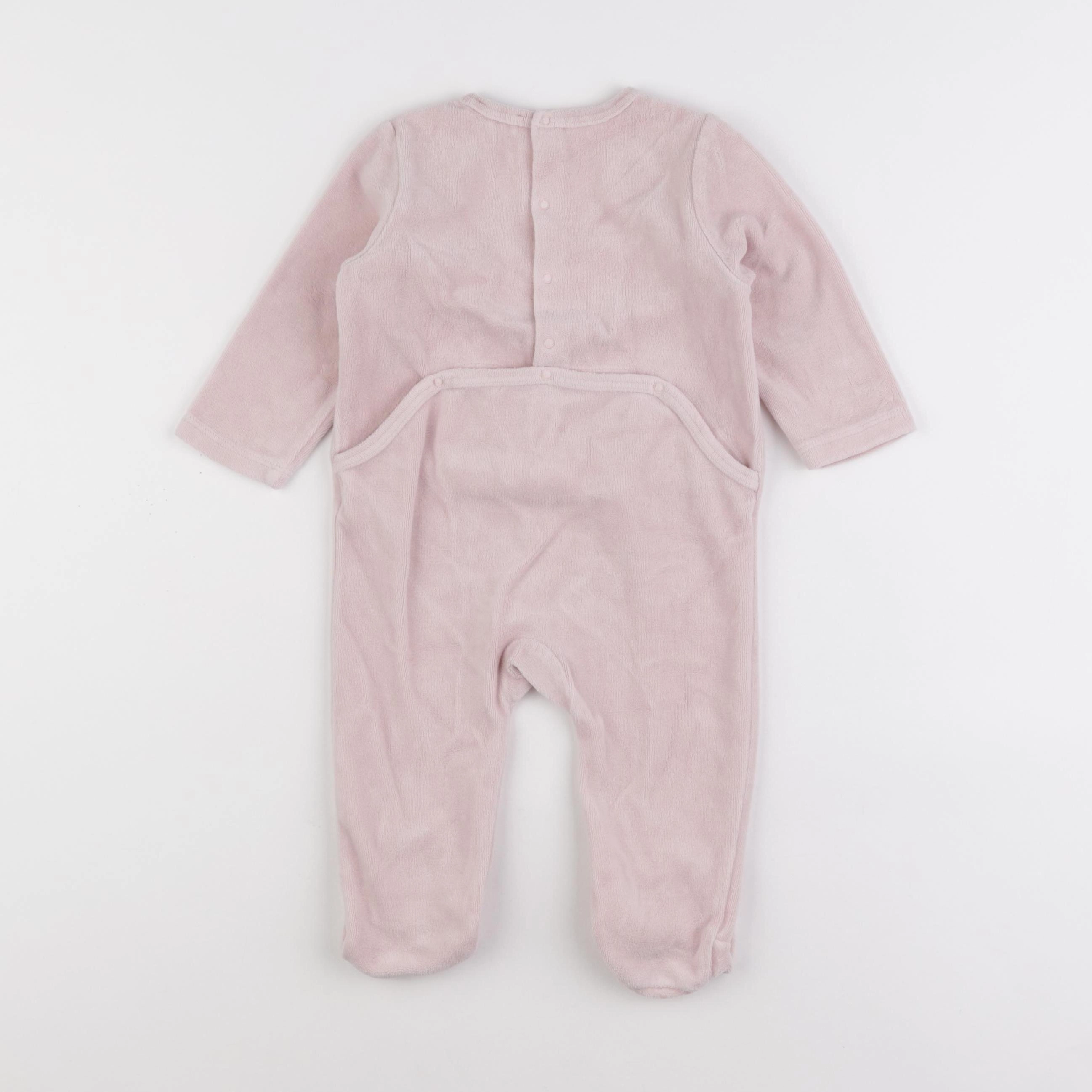 Boutchou - pyjama velours rose - 12 mois
