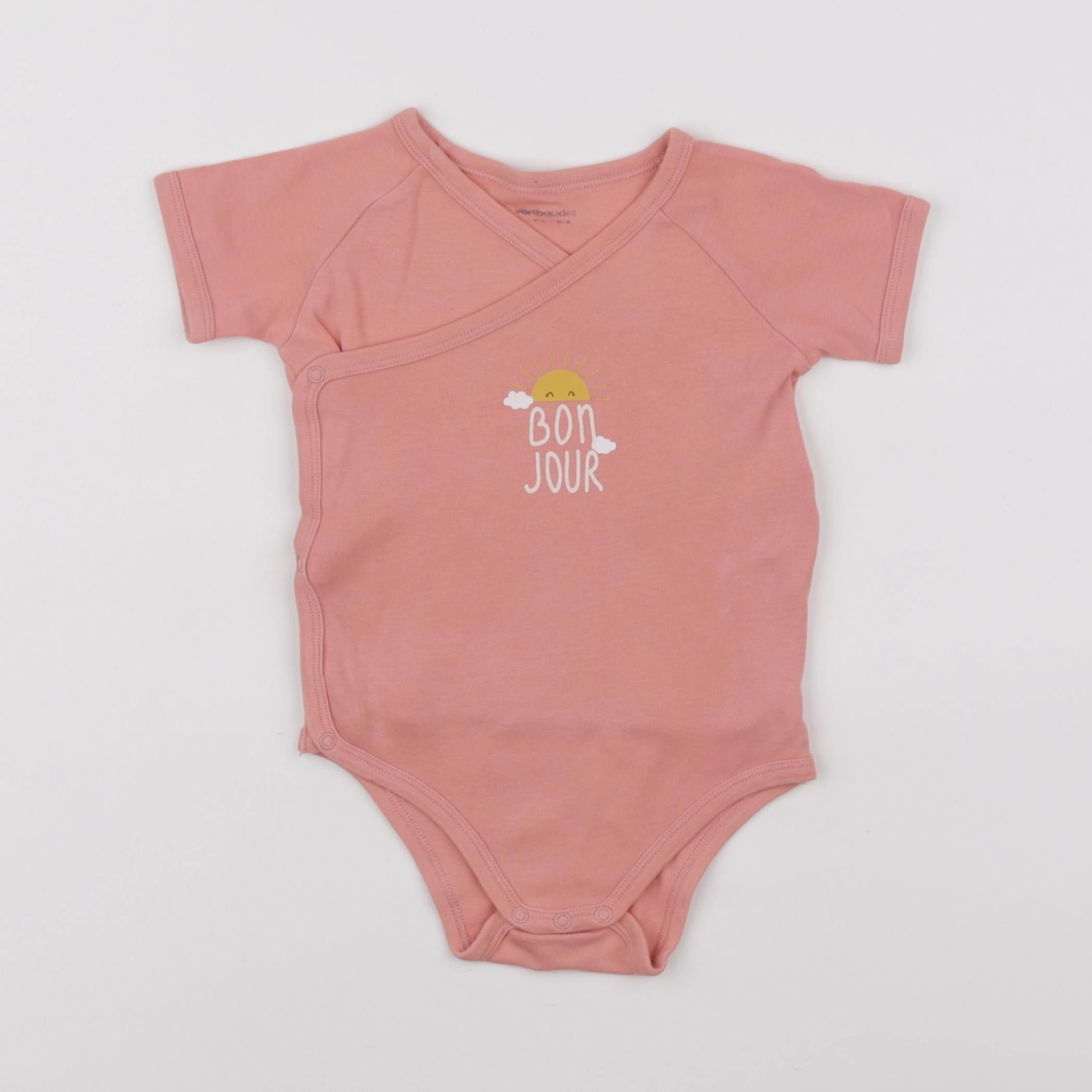 Vertbaudet - body rose - 9 mois