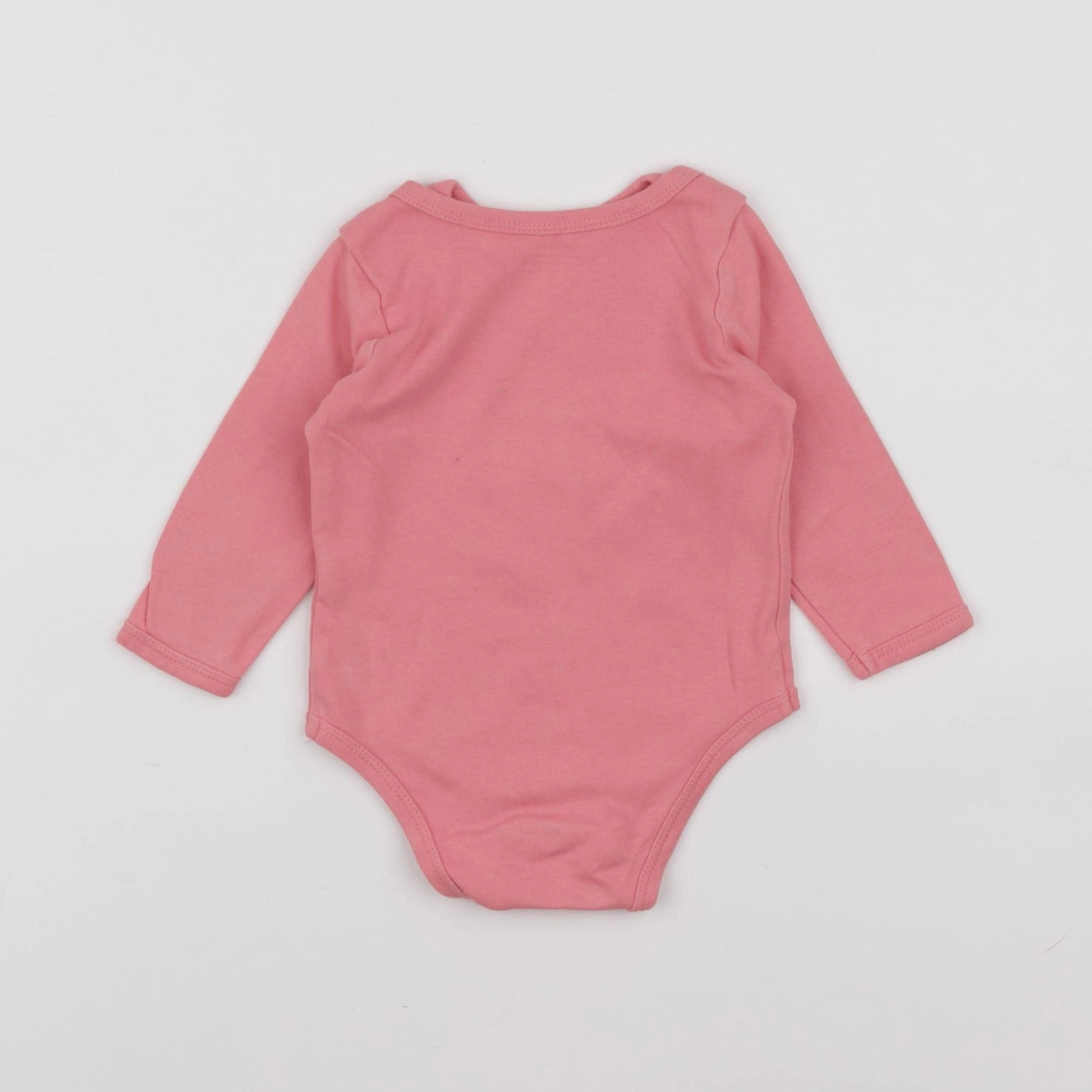 Vertbaudet - body rose - 9 mois
