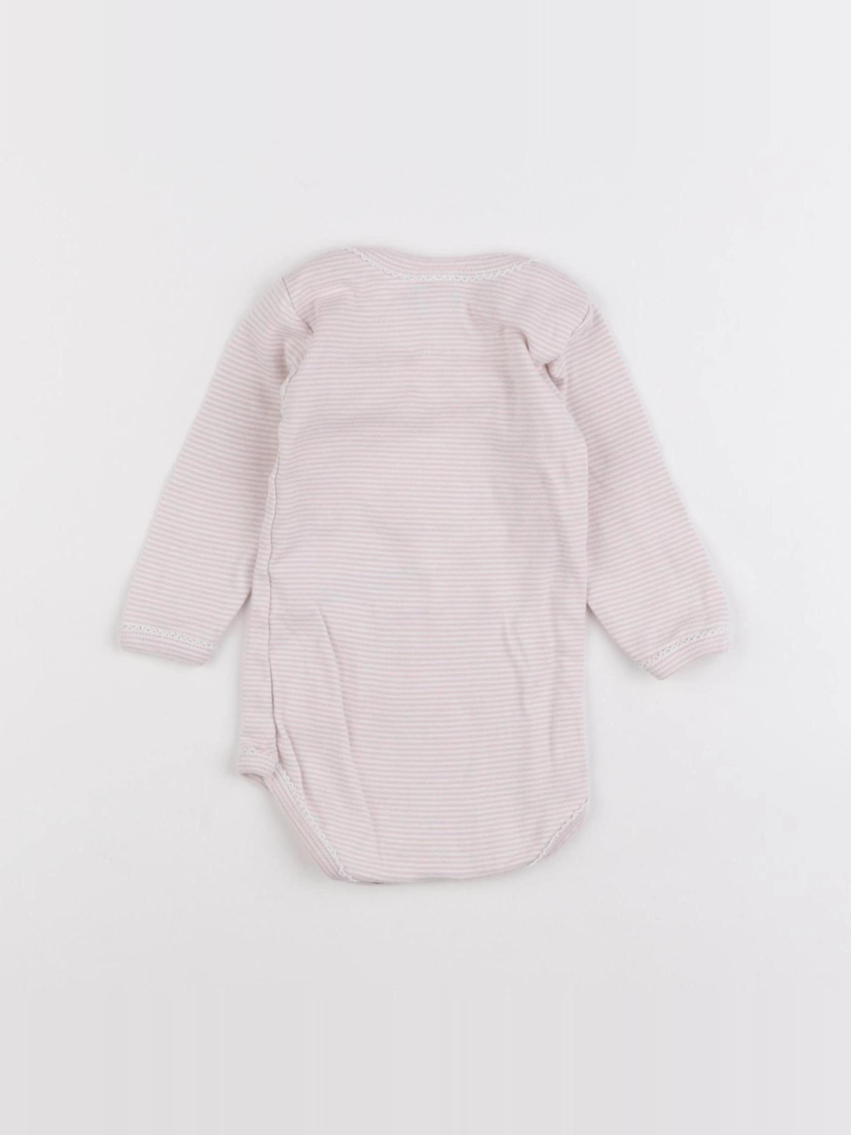 Petit Bateau - body rose - 6 mois