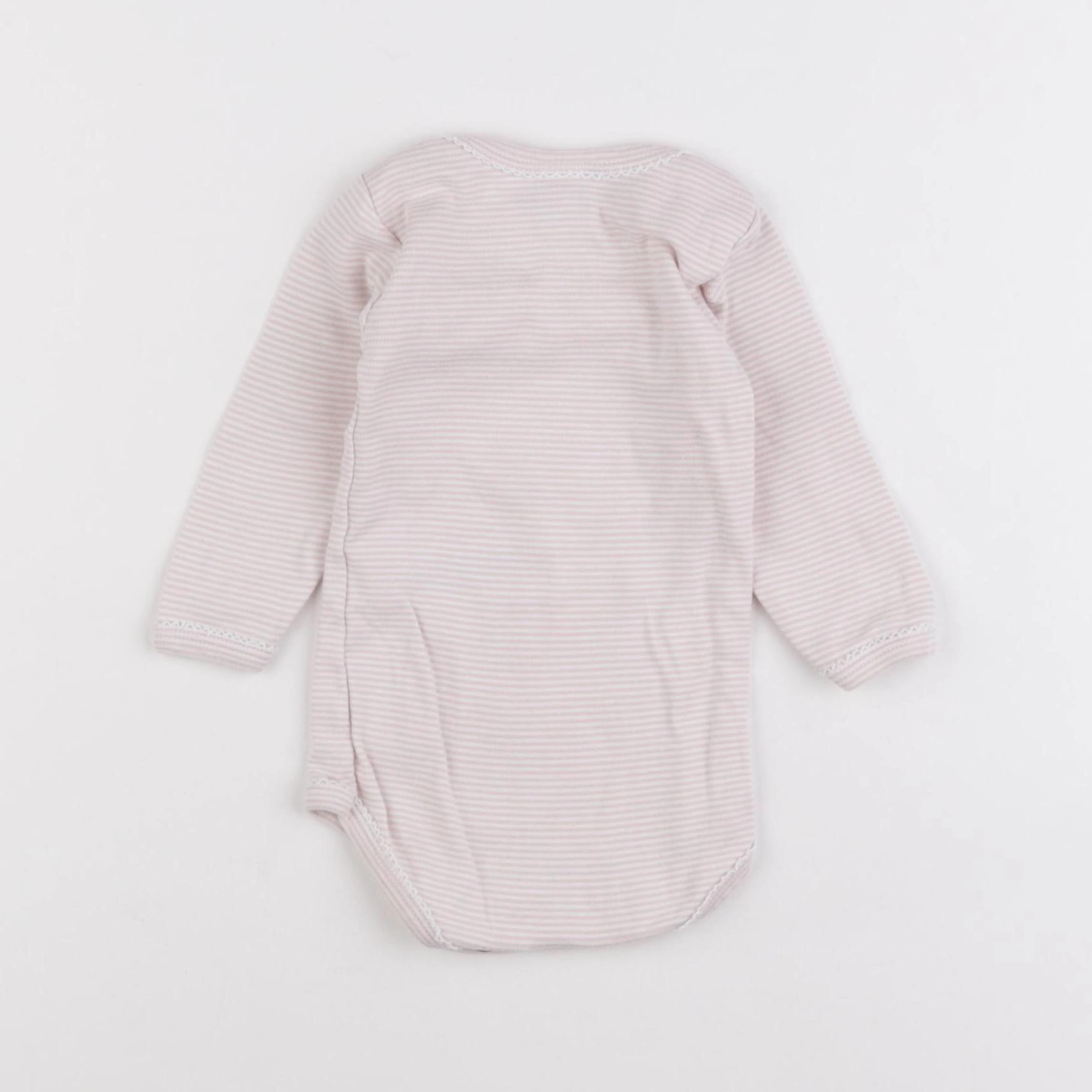Petit Bateau - body rose - 6 mois