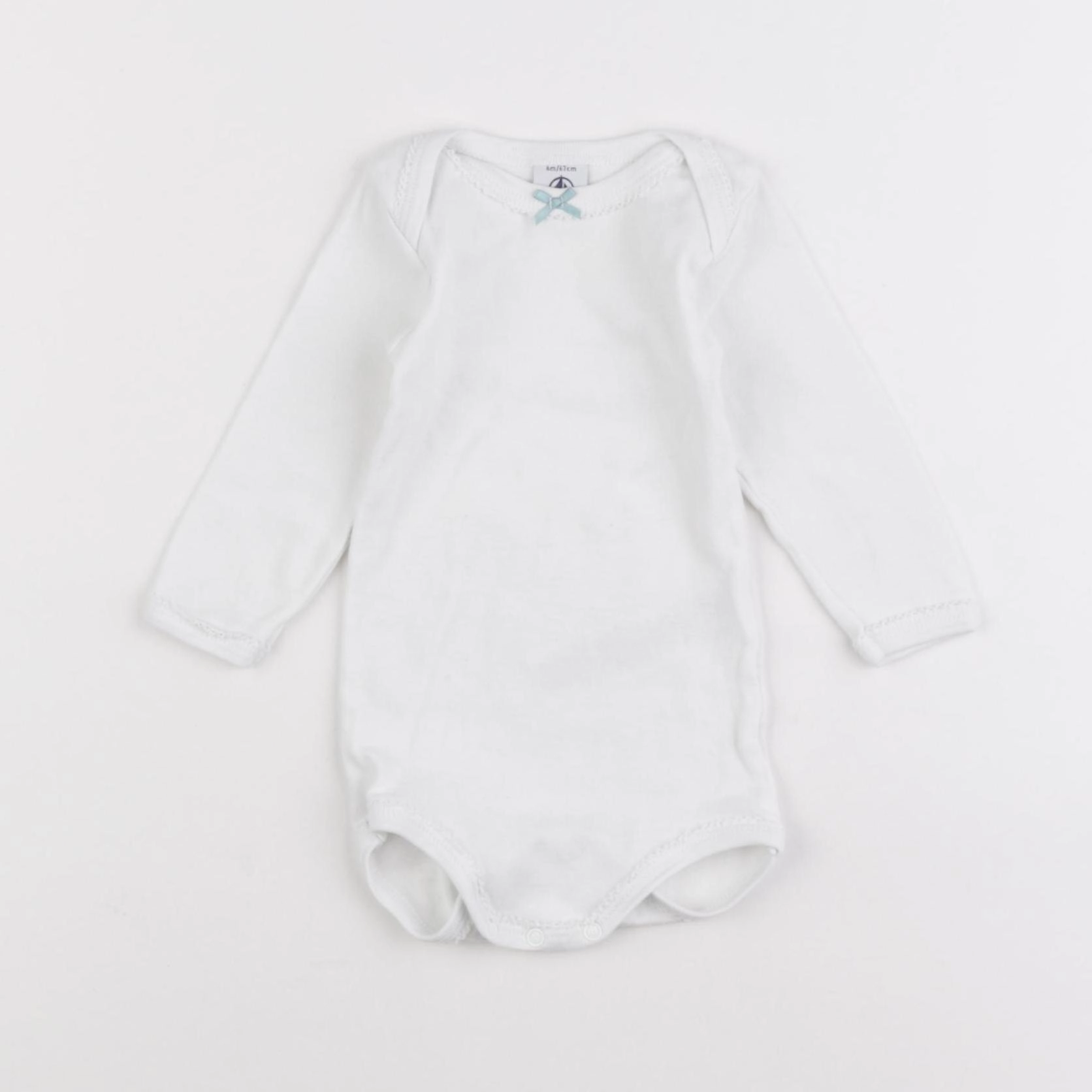 Petit Bateau - body blanc - 6 mois