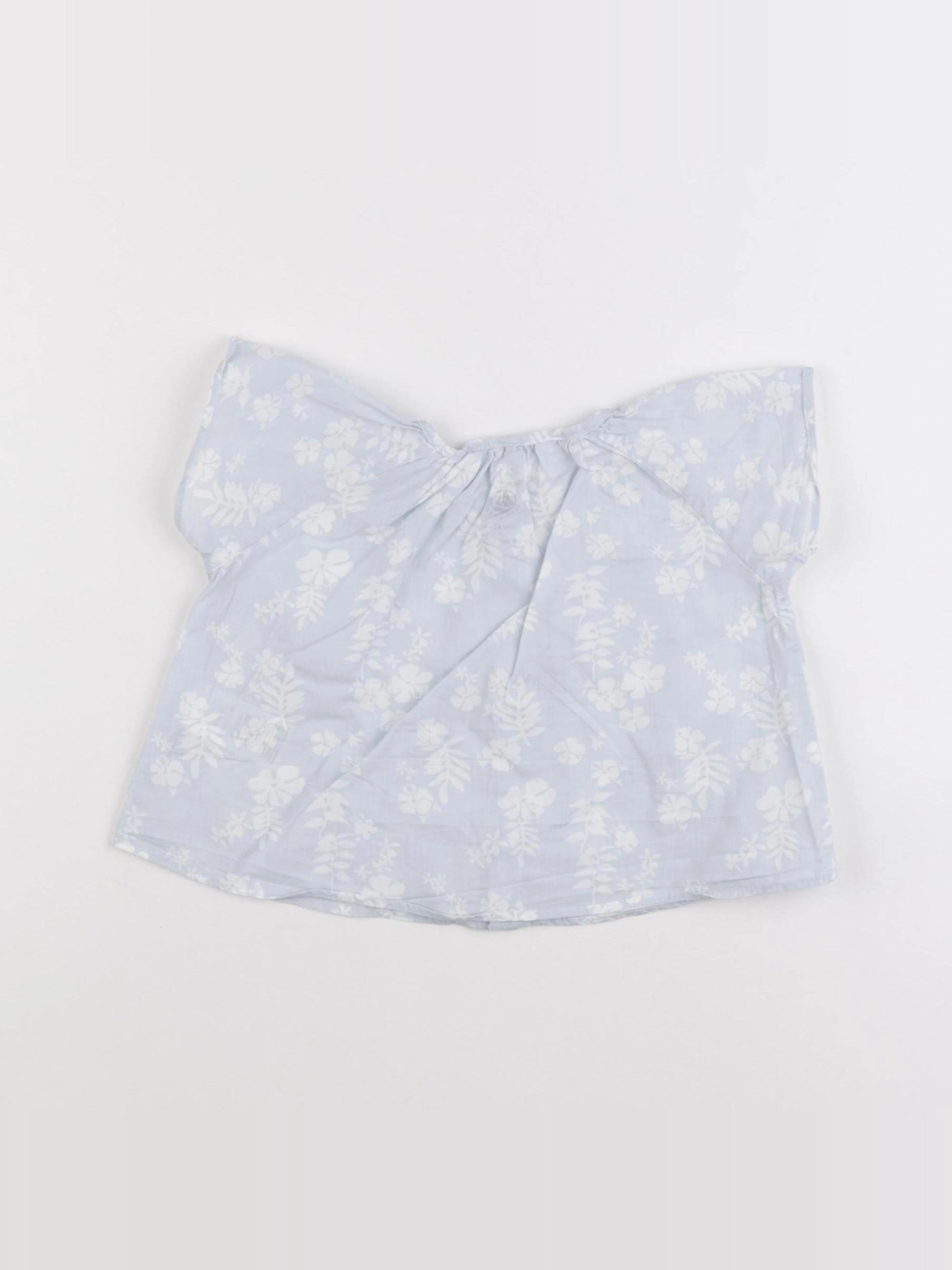 Petit Bateau - blouse bleu - 3 mois