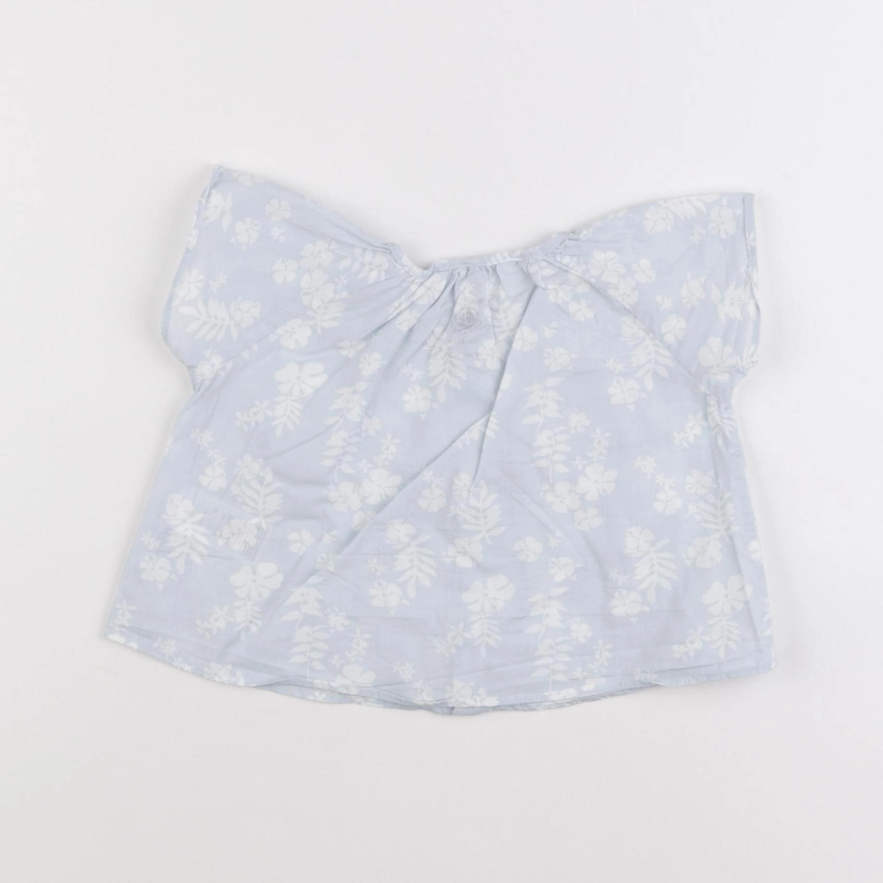 Petit Bateau - blouse bleu - 3 mois