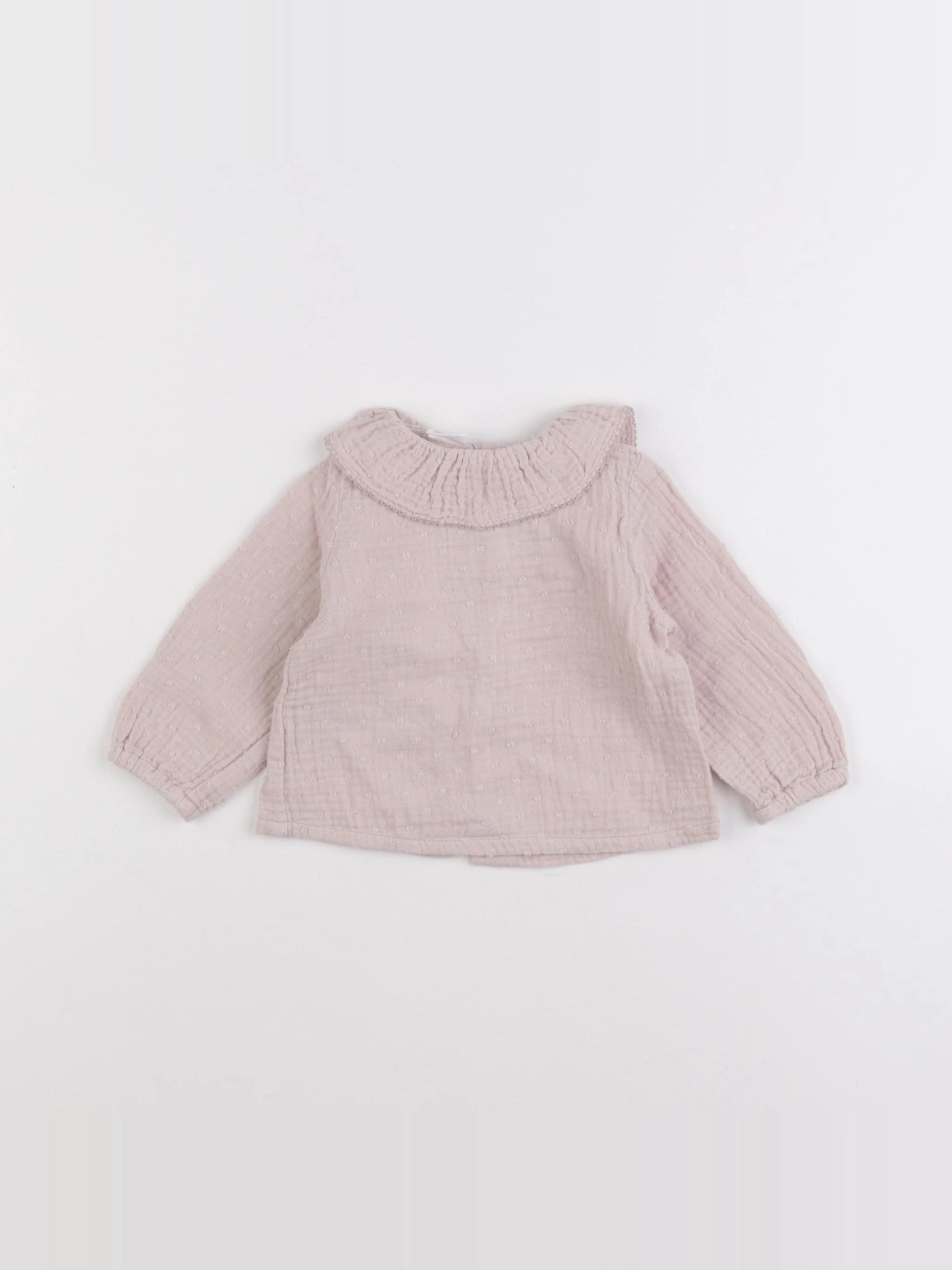 Mango - blouse rose - 3/6 mois