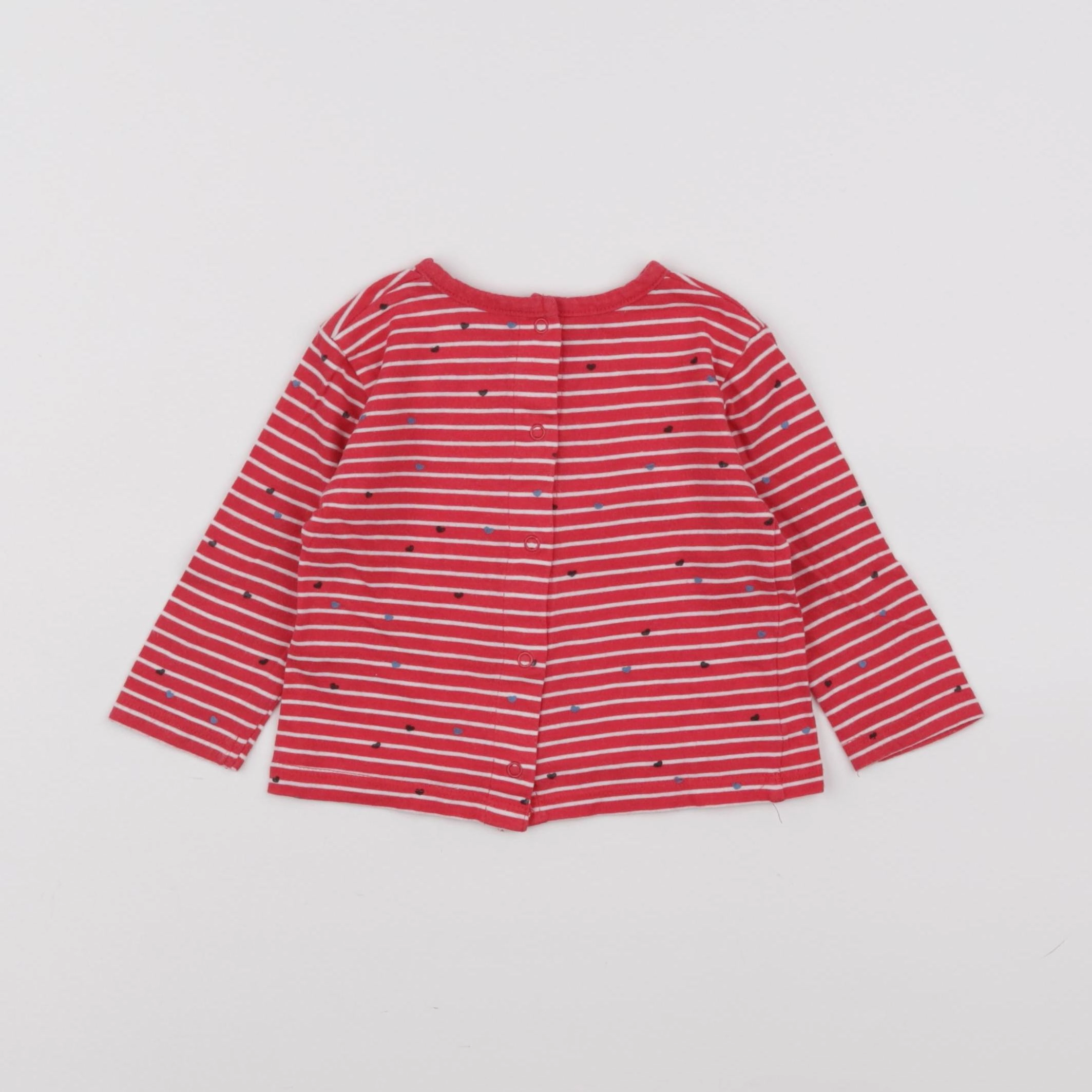 Vertbaudet - tee-shirt rouge - 6 mois