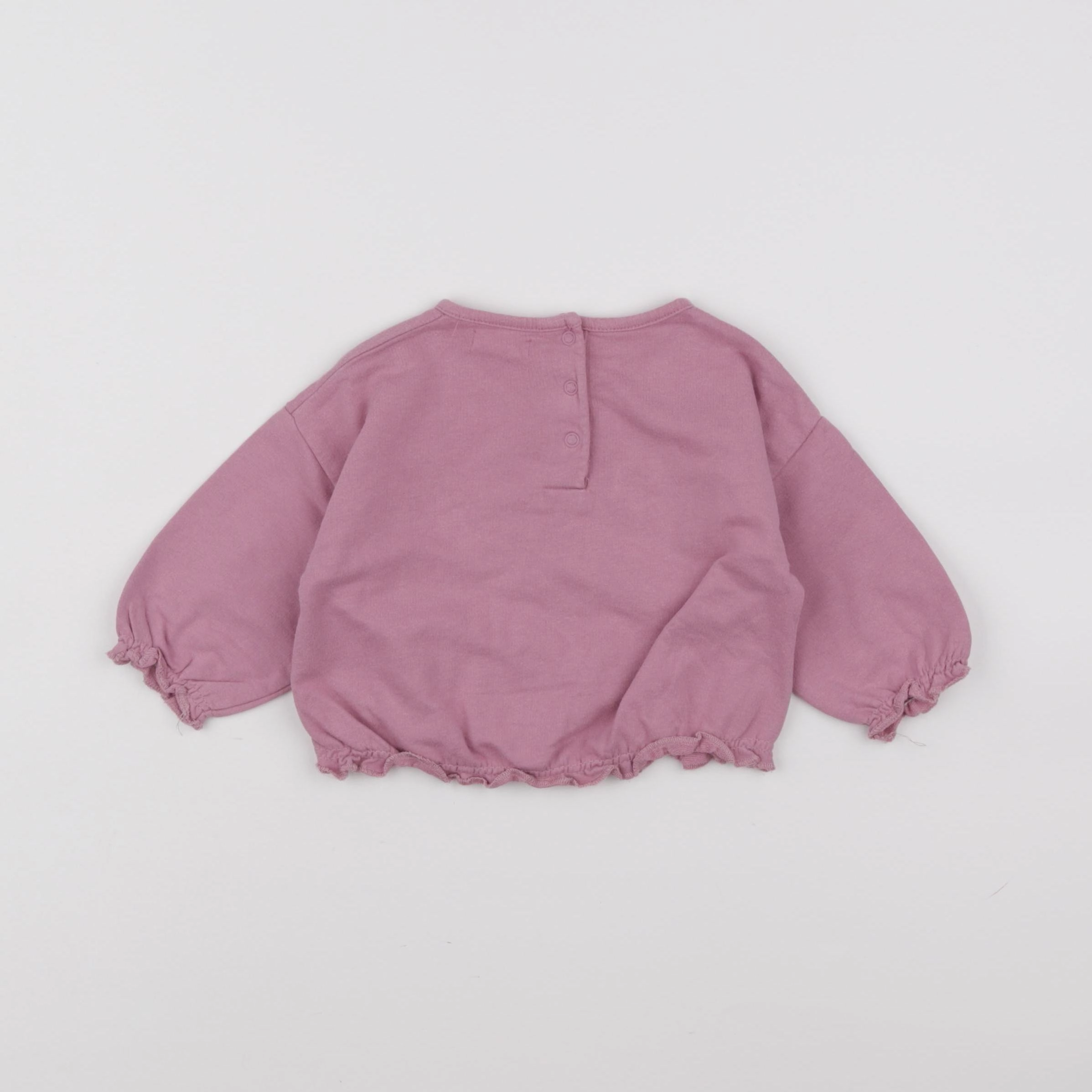 Vertbaudet - sweat violet - 6 mois