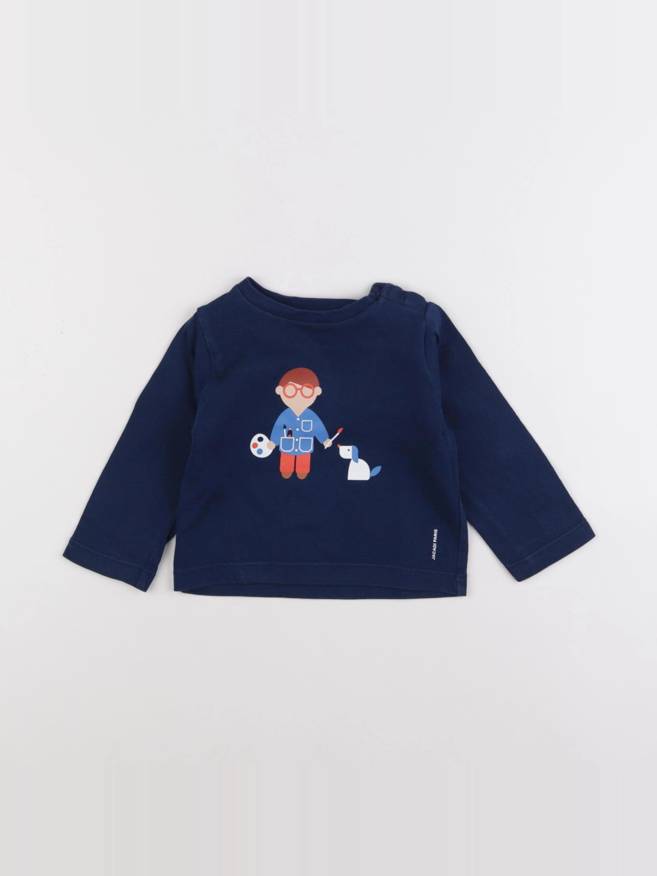 Jacadi - tee-shirt bleu - 12 mois