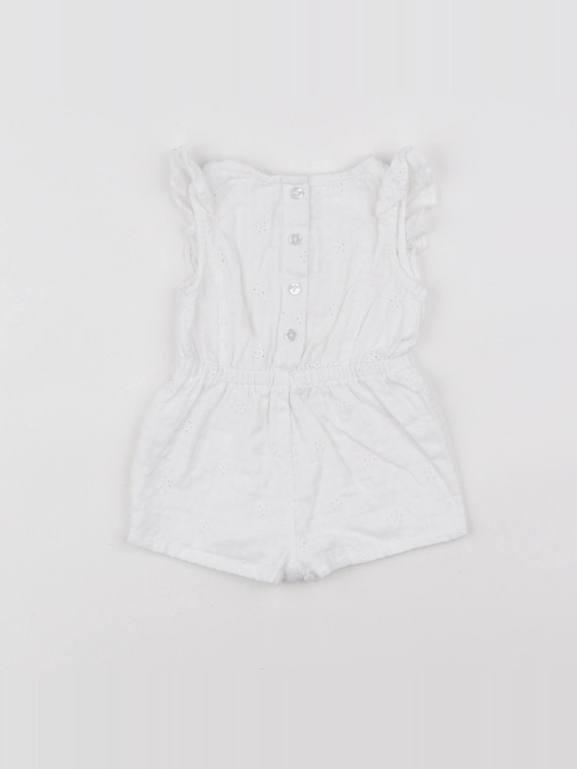 Vertbaudet - combinaison blanc - 6 mois