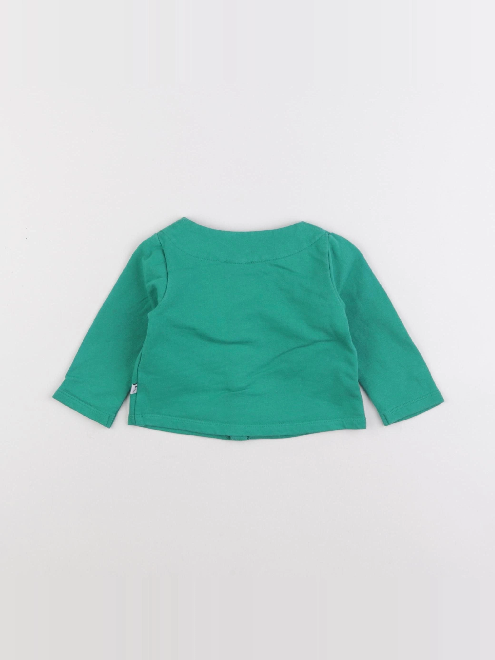 Jacadi - sweat vert - 6 mois