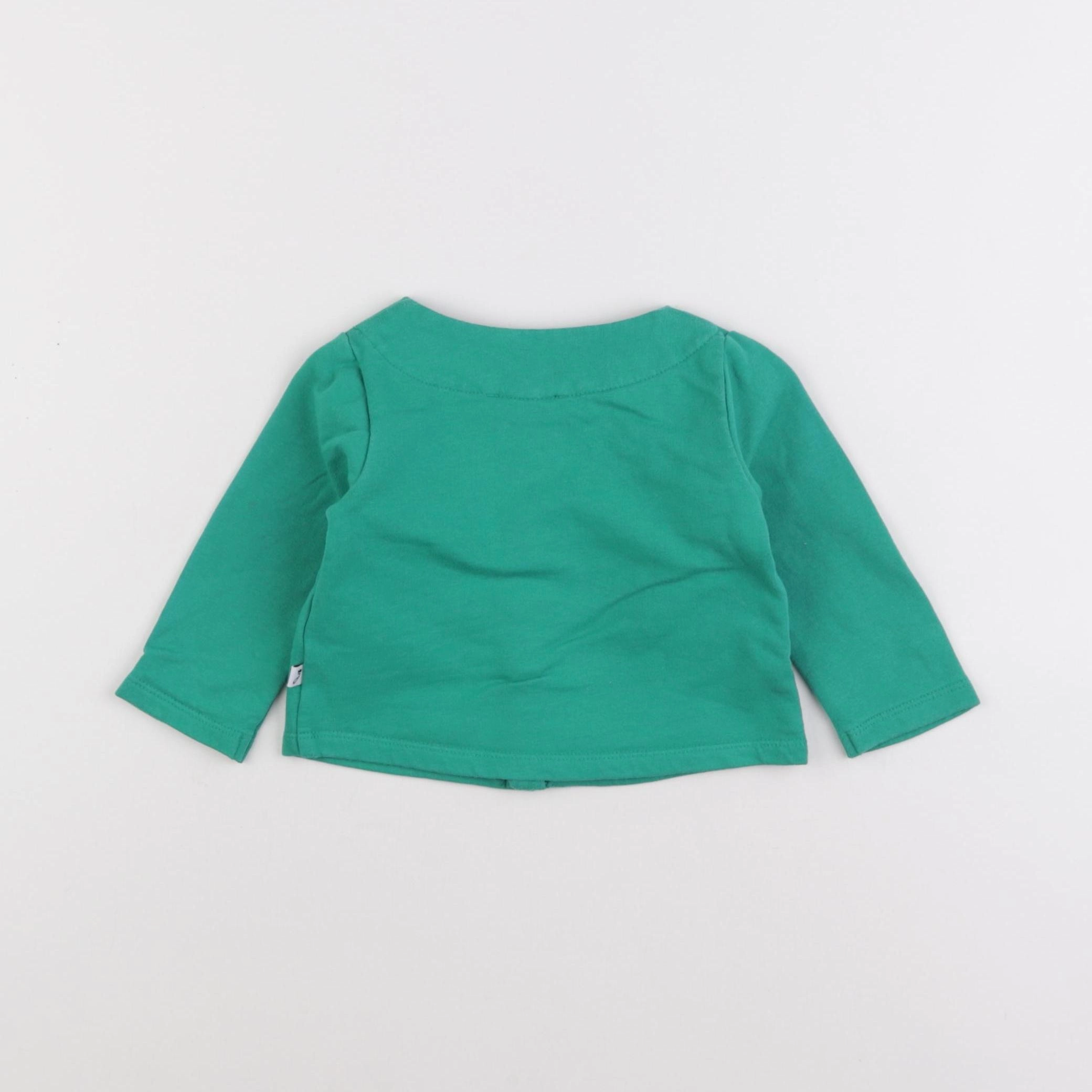 Jacadi - sweat vert - 6 mois