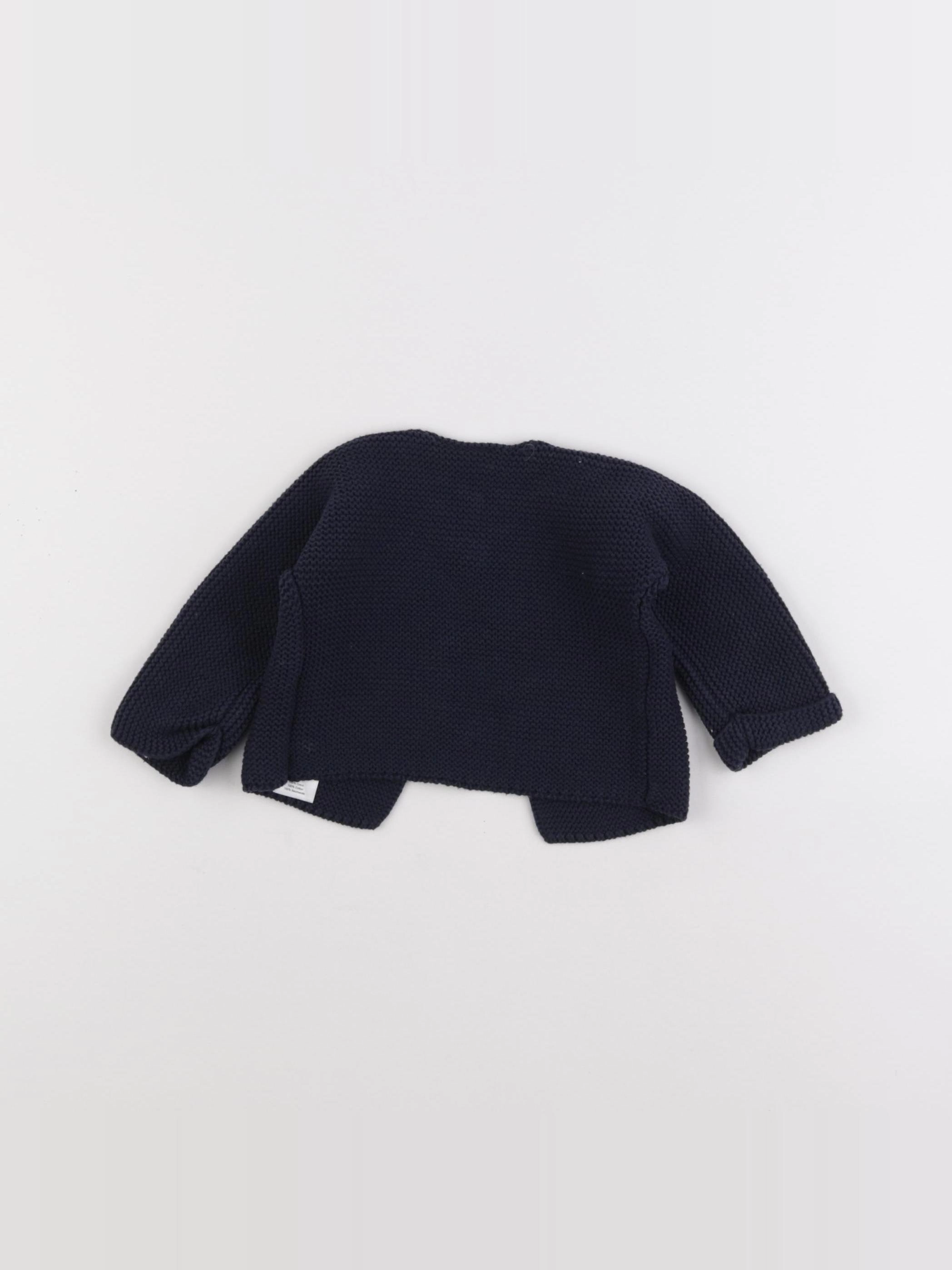 Petit Bateau - gilet bleu - 6 mois