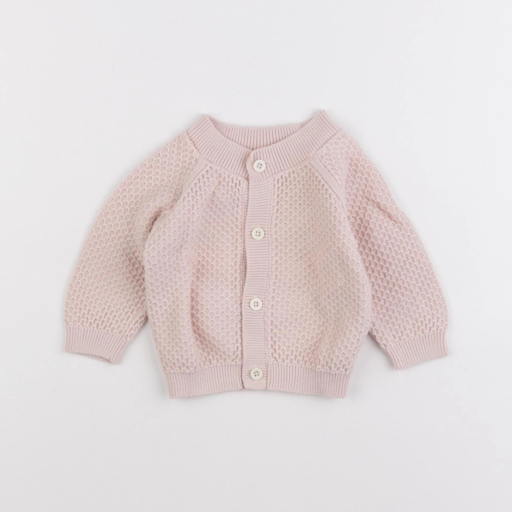 Petit Bateau - gilet rose - 3 mois