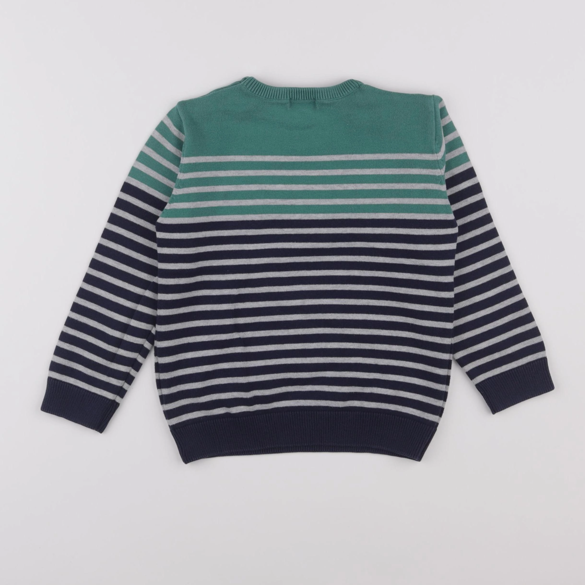 Vertbaudet - pull vert, bleu - 5 ans