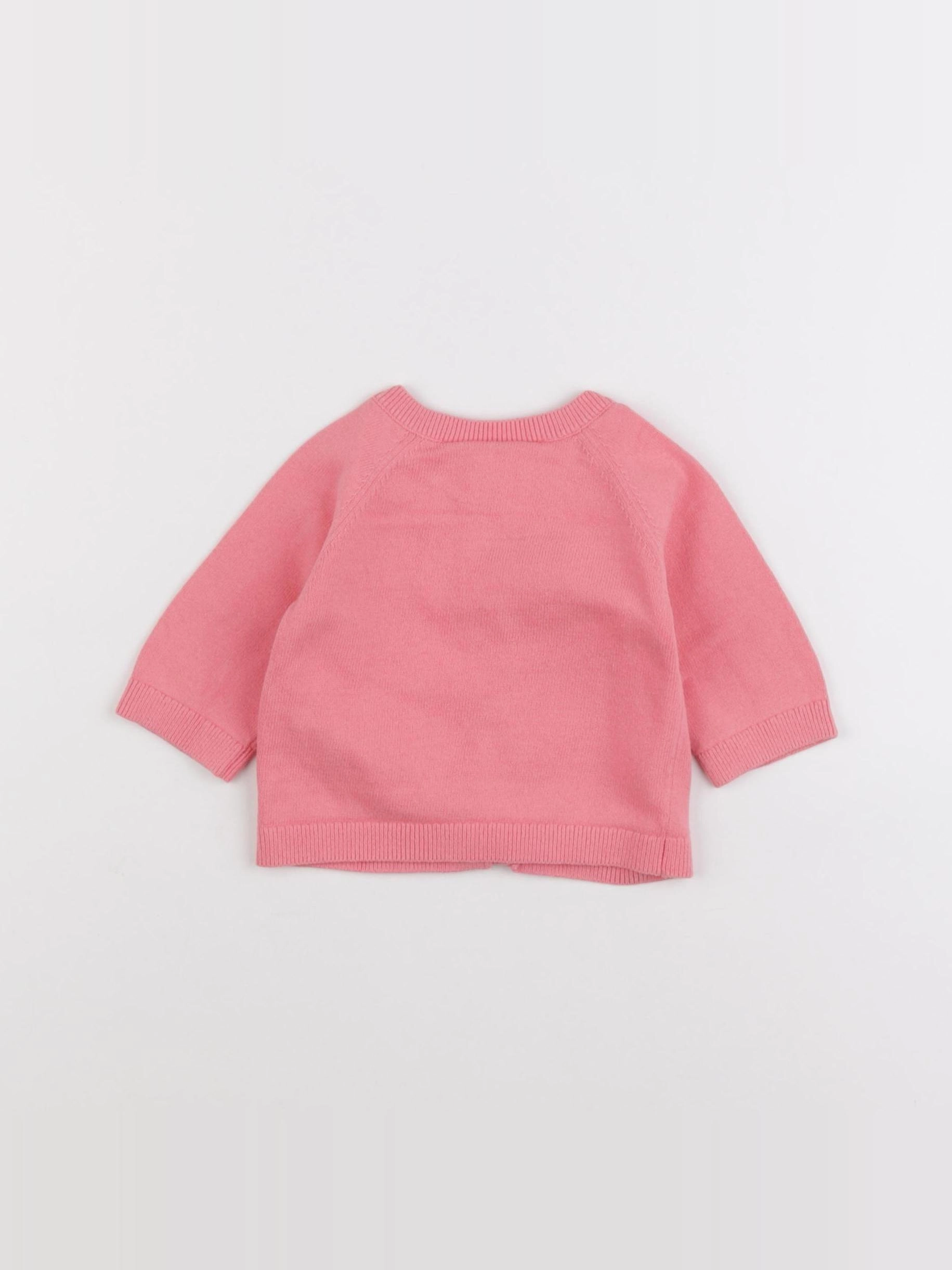 Jacadi - gilet rose - 3 mois