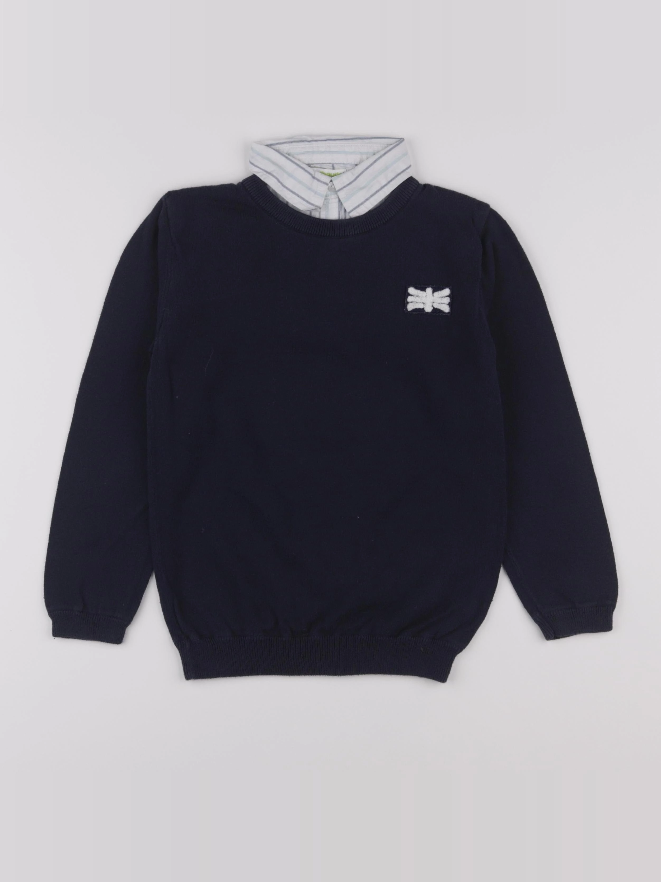 Vertbaudet - pull bleu - 8 ans