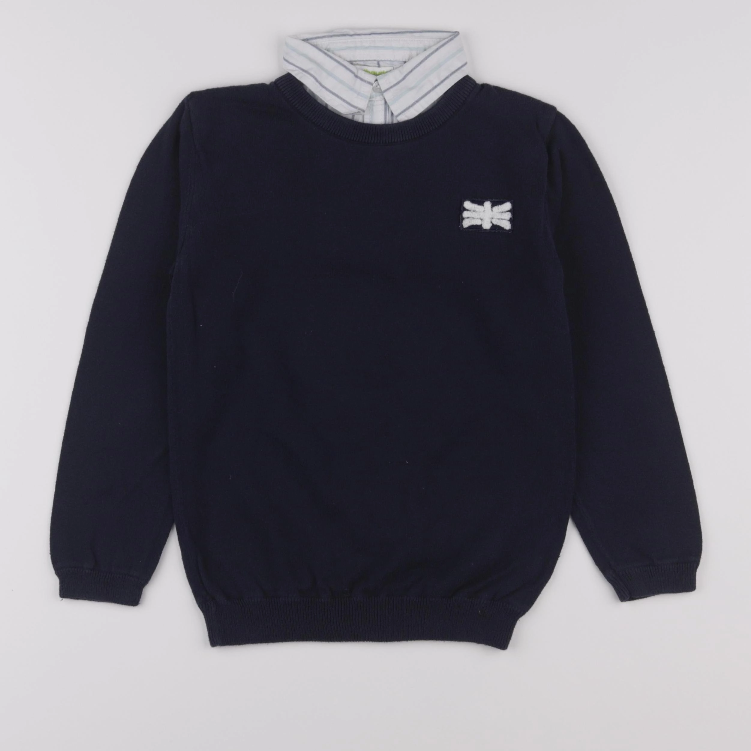 Vertbaudet - pull bleu - 8 ans