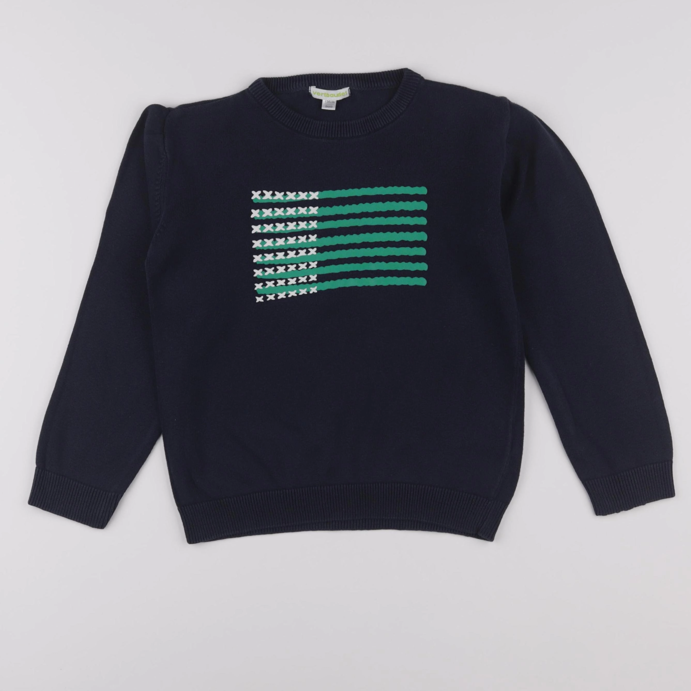 Vertbaudet - pull bleu - 8 ans