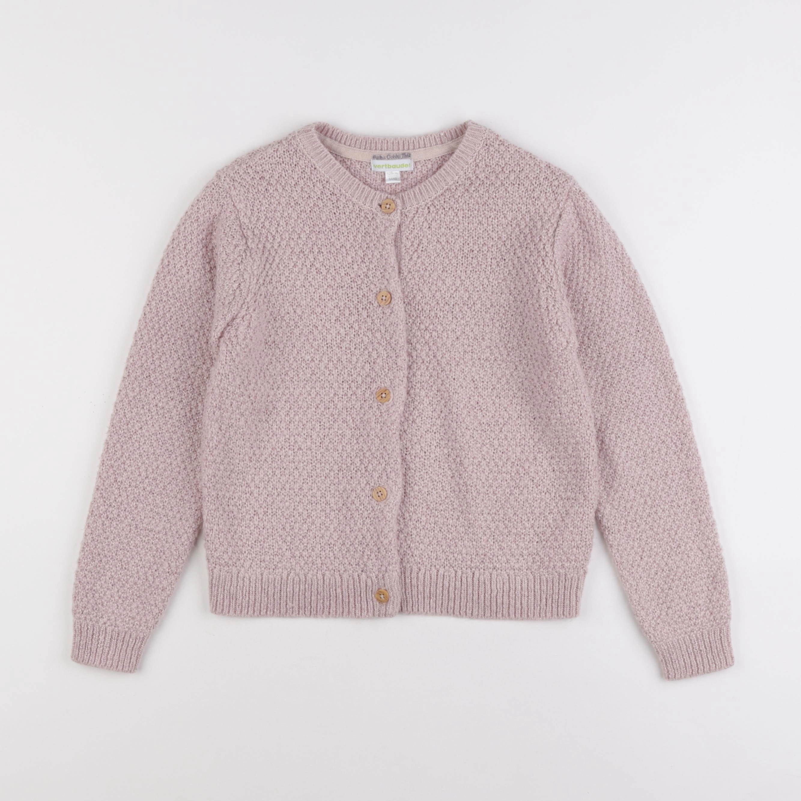 Vertbaudet - gilet rose - 8 ans