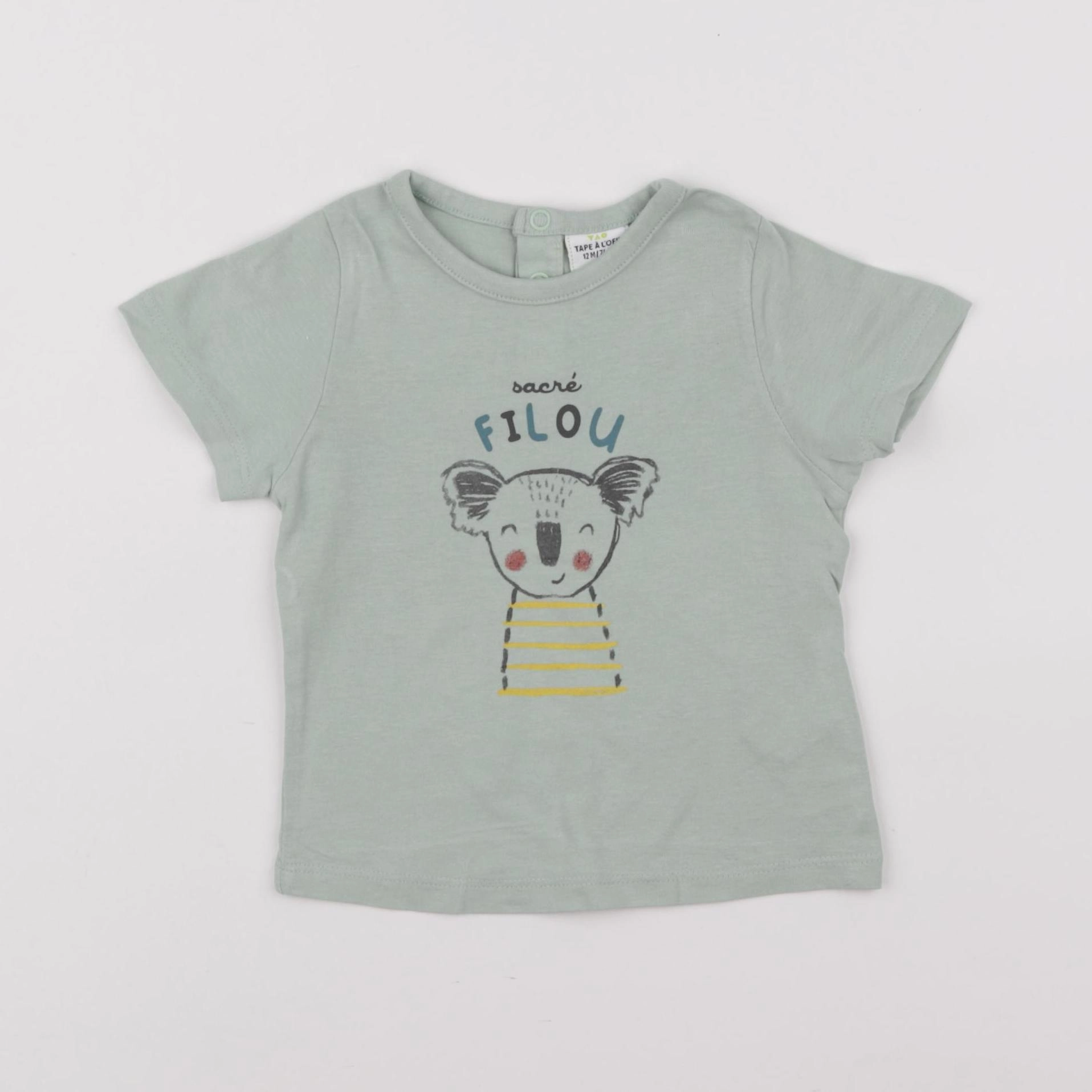 Tape à l'oeil - tee-shirt vert - 12 mois