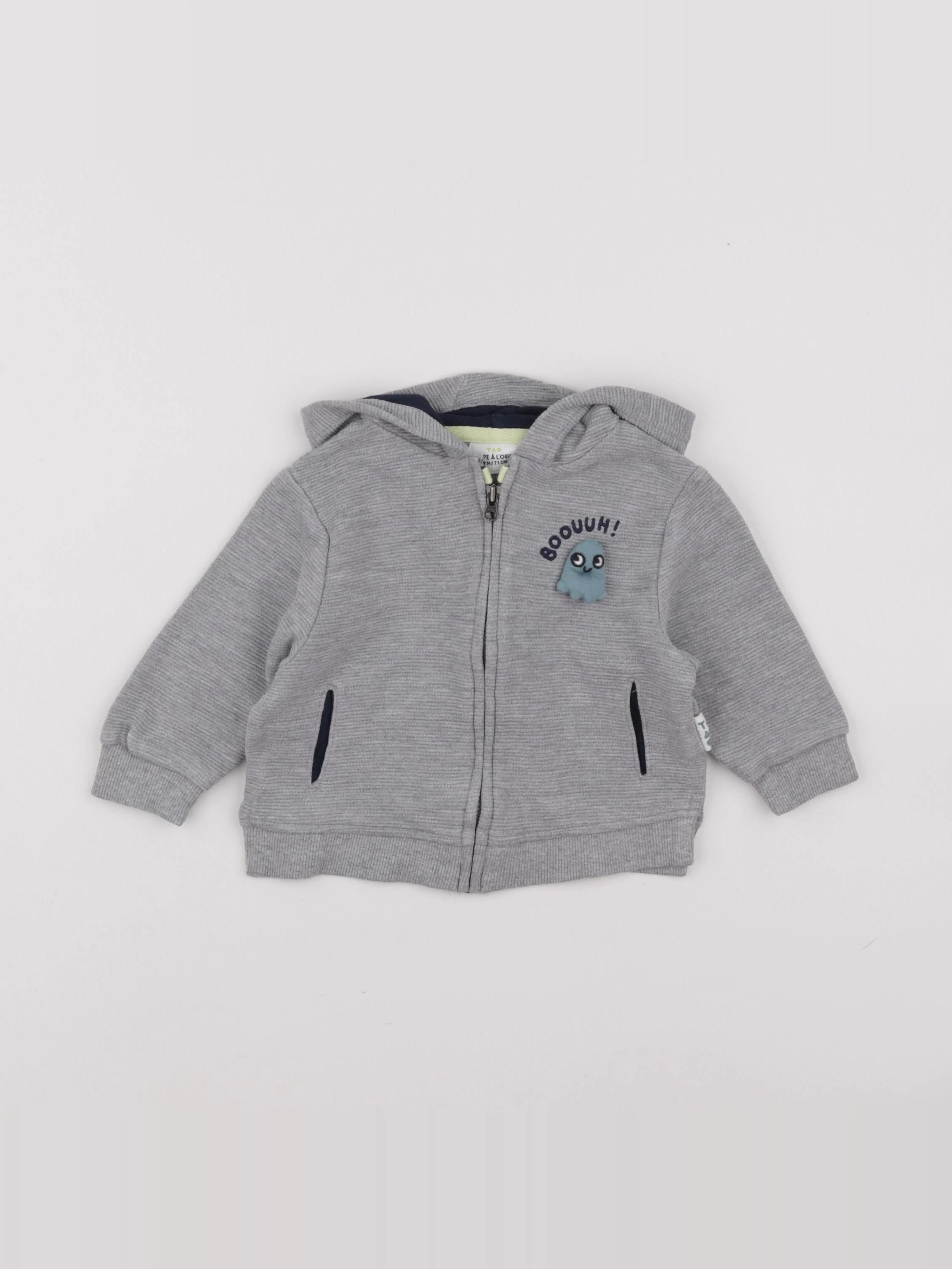 Tape à l'oeil - sweat gris - 9 mois