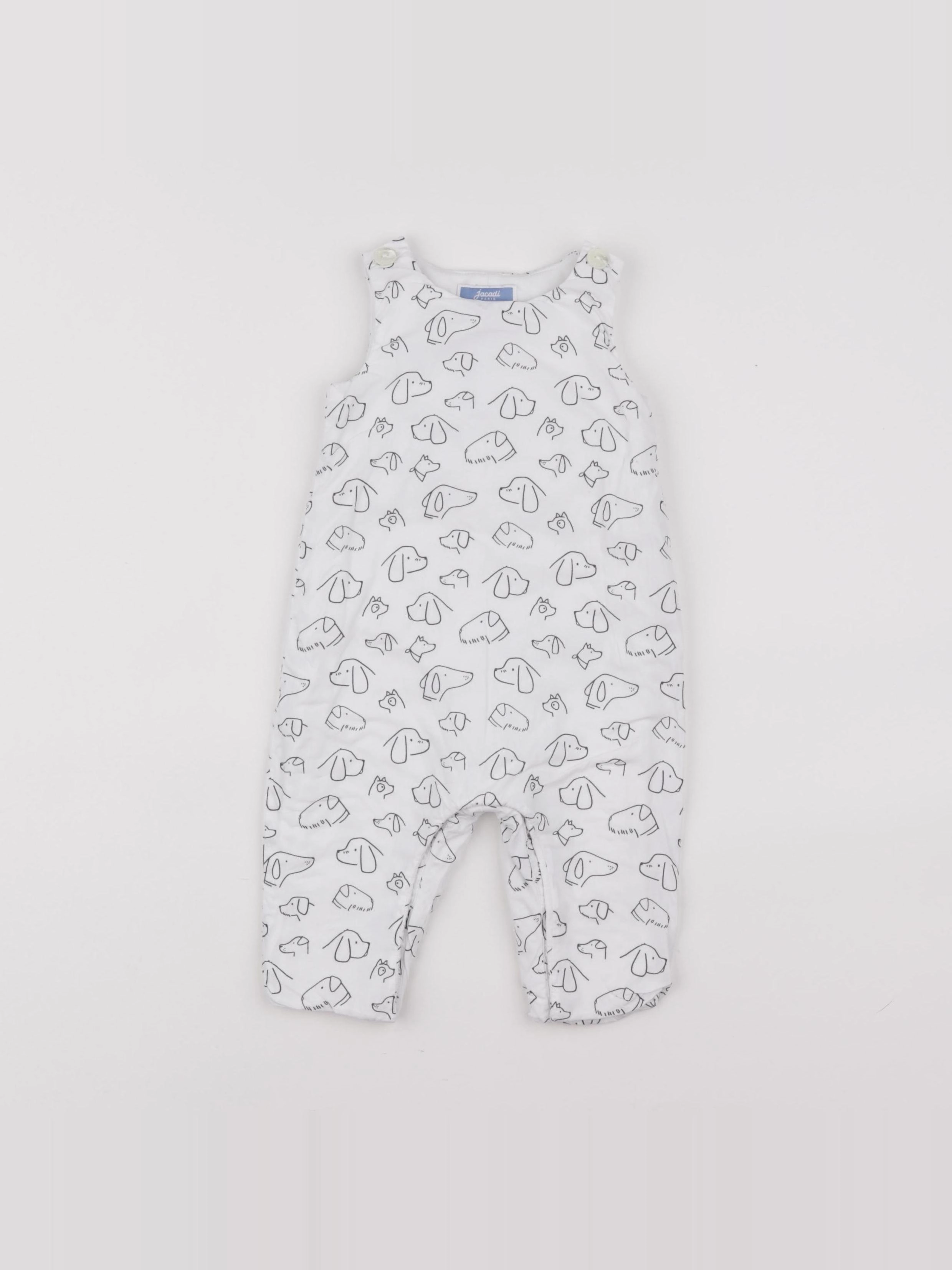 Jacadi - combinaison bleu, blanc - 6 mois