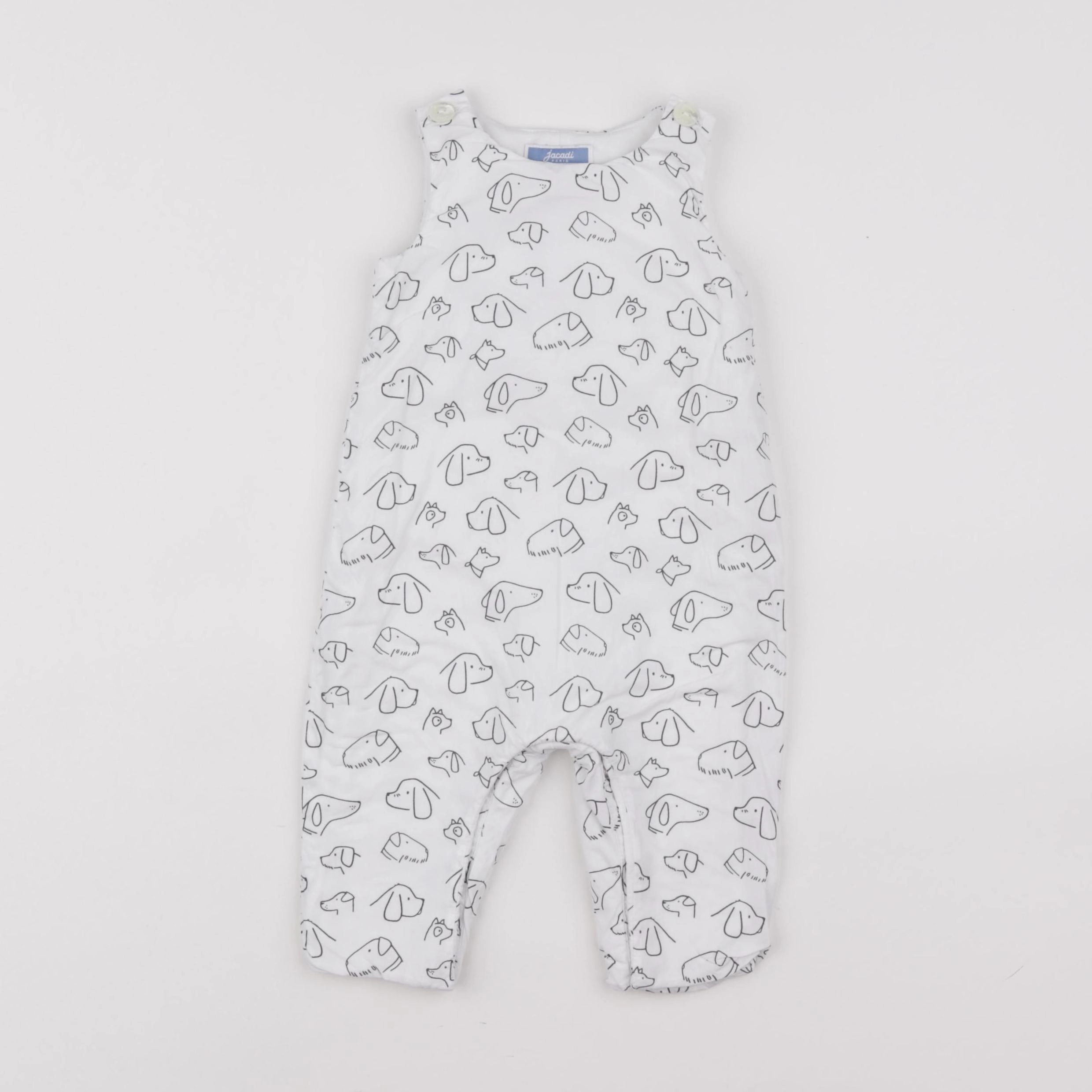 Jacadi - combinaison bleu, blanc - 6 mois