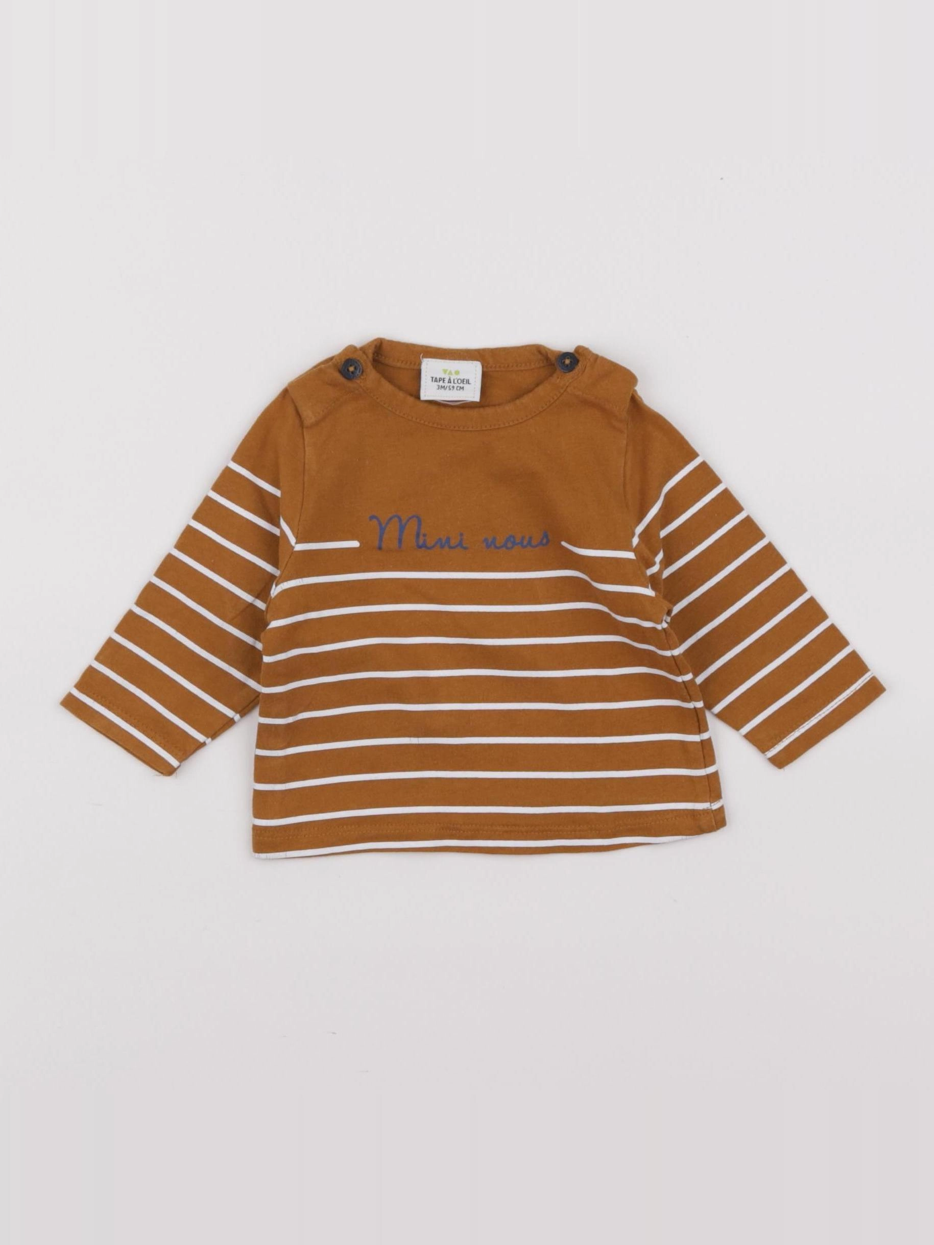 Tape à l'oeil - tee-shirt marron - 3 mois