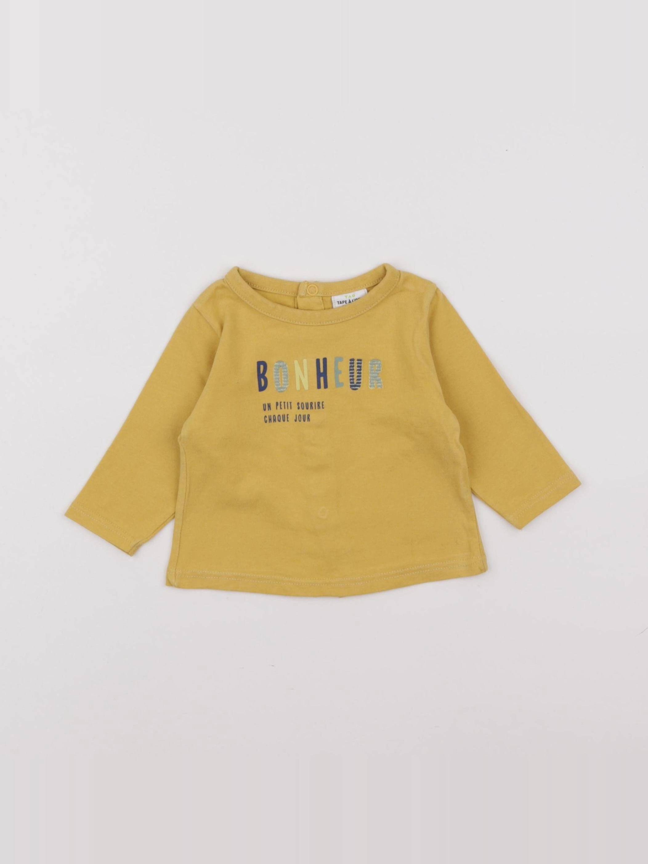 Tape à l'oeil - tee-shirt jaune - 3 mois