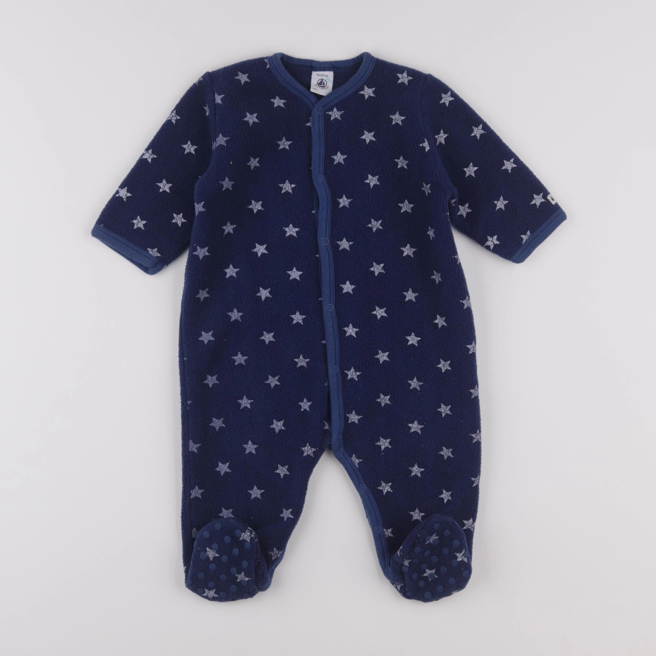 Petit Bateau - sur-pyjama bleu - 6 mois