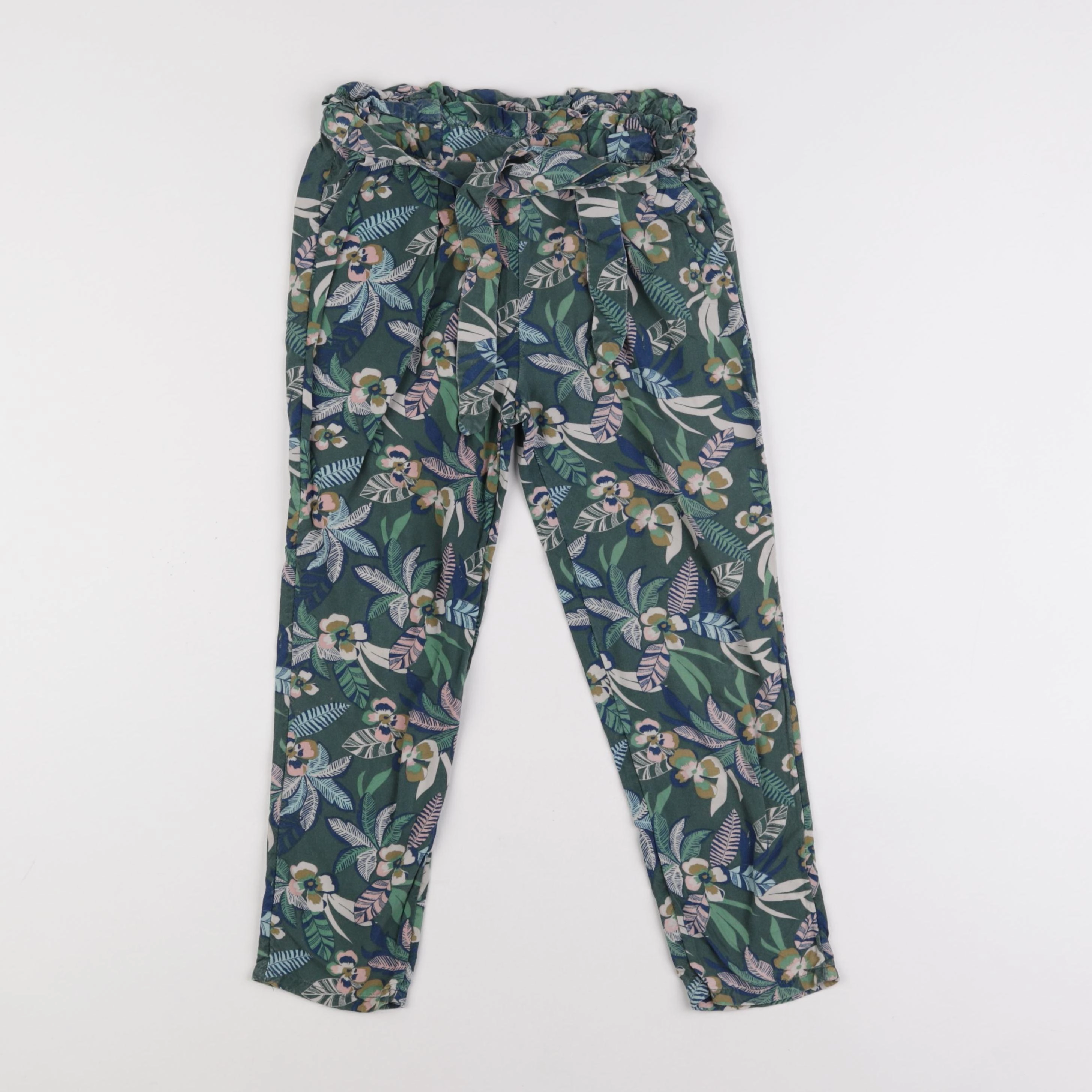 Vertbaudet - pantalon vert - 8 ans