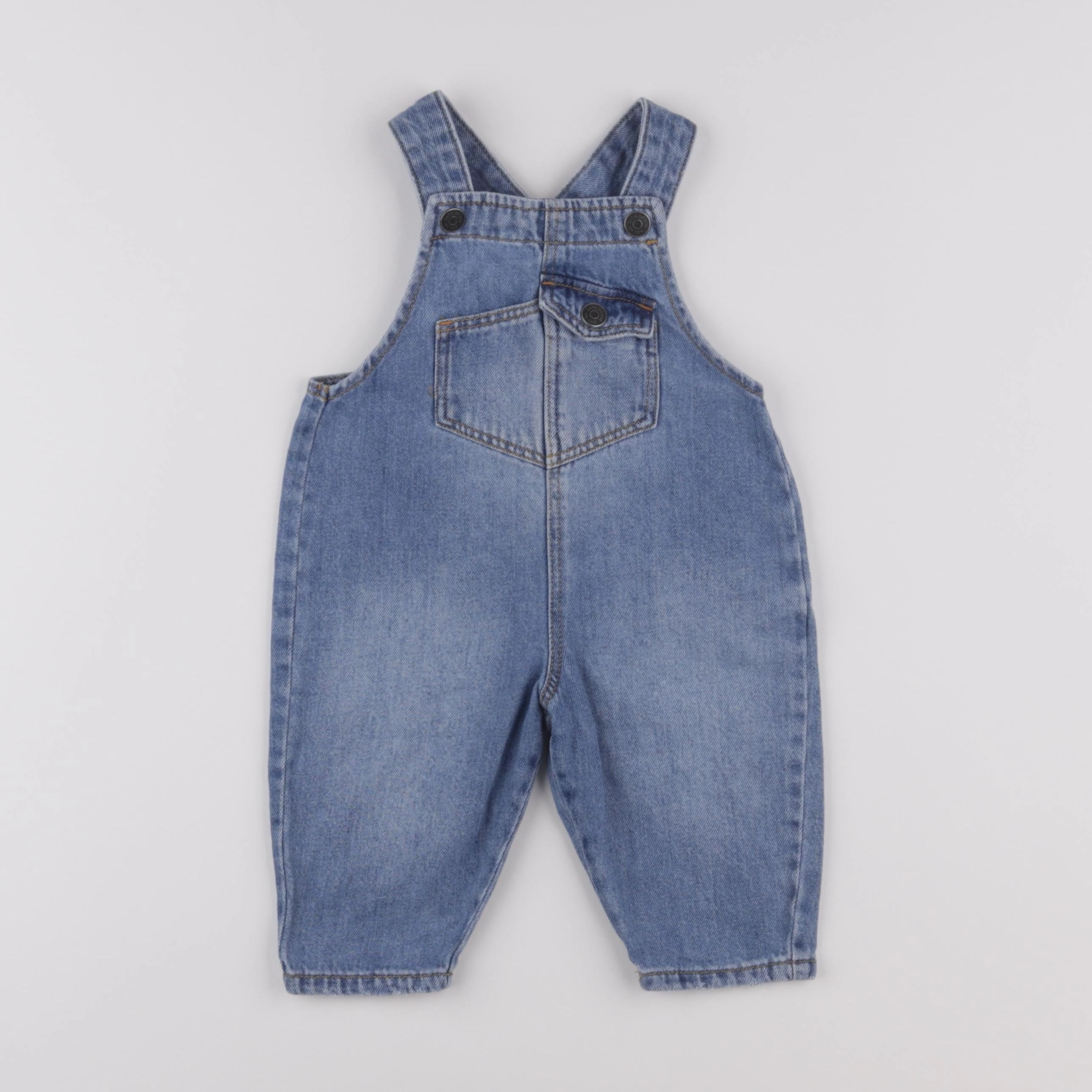 Zara - salopette bleu - 6/9 mois