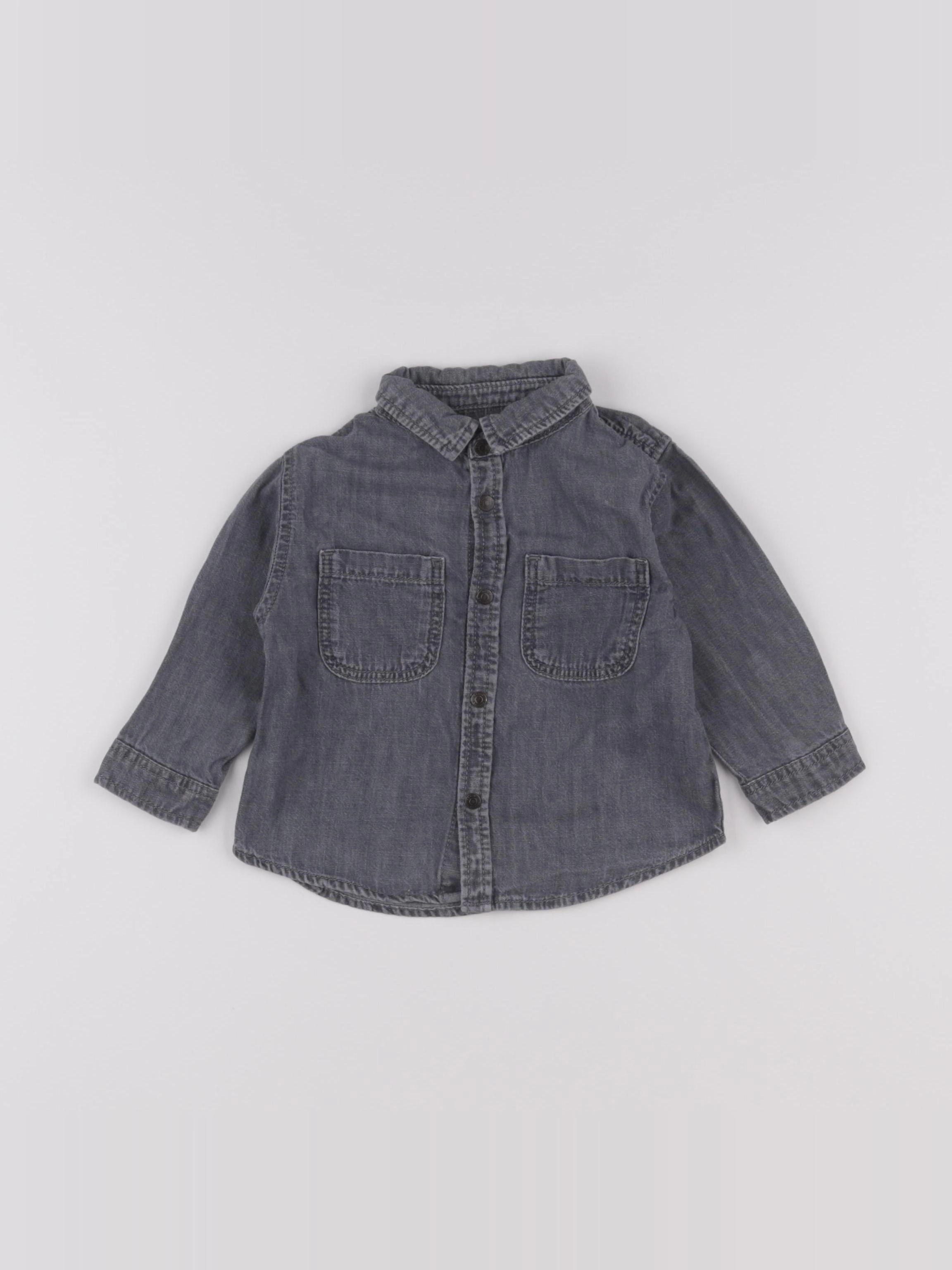 Zara - chemise gris - 6/9 mois