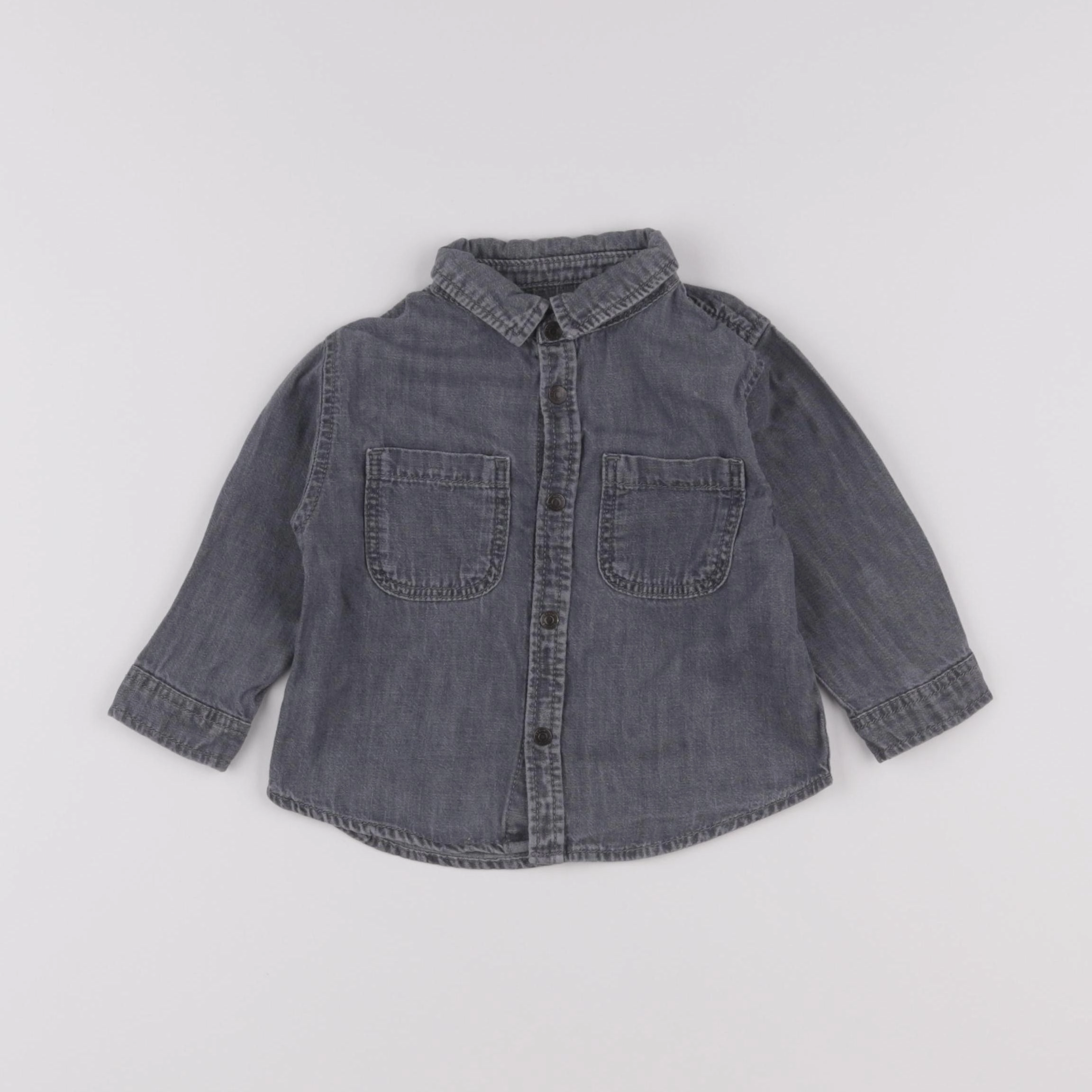 Zara - chemise gris - 6/9 mois