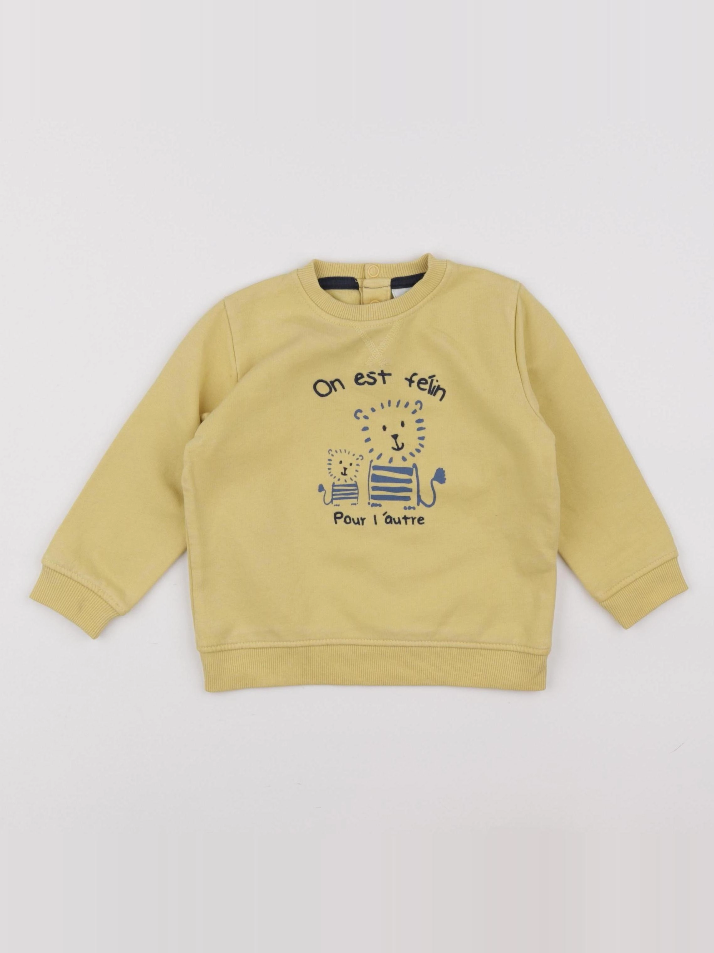 Tape à l'oeil - sweat jaune - 18 mois